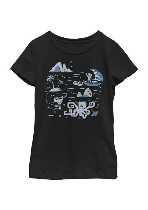 Disney® Moana™ Girls 4-6x Voyage Collage Graphic T-Shirt