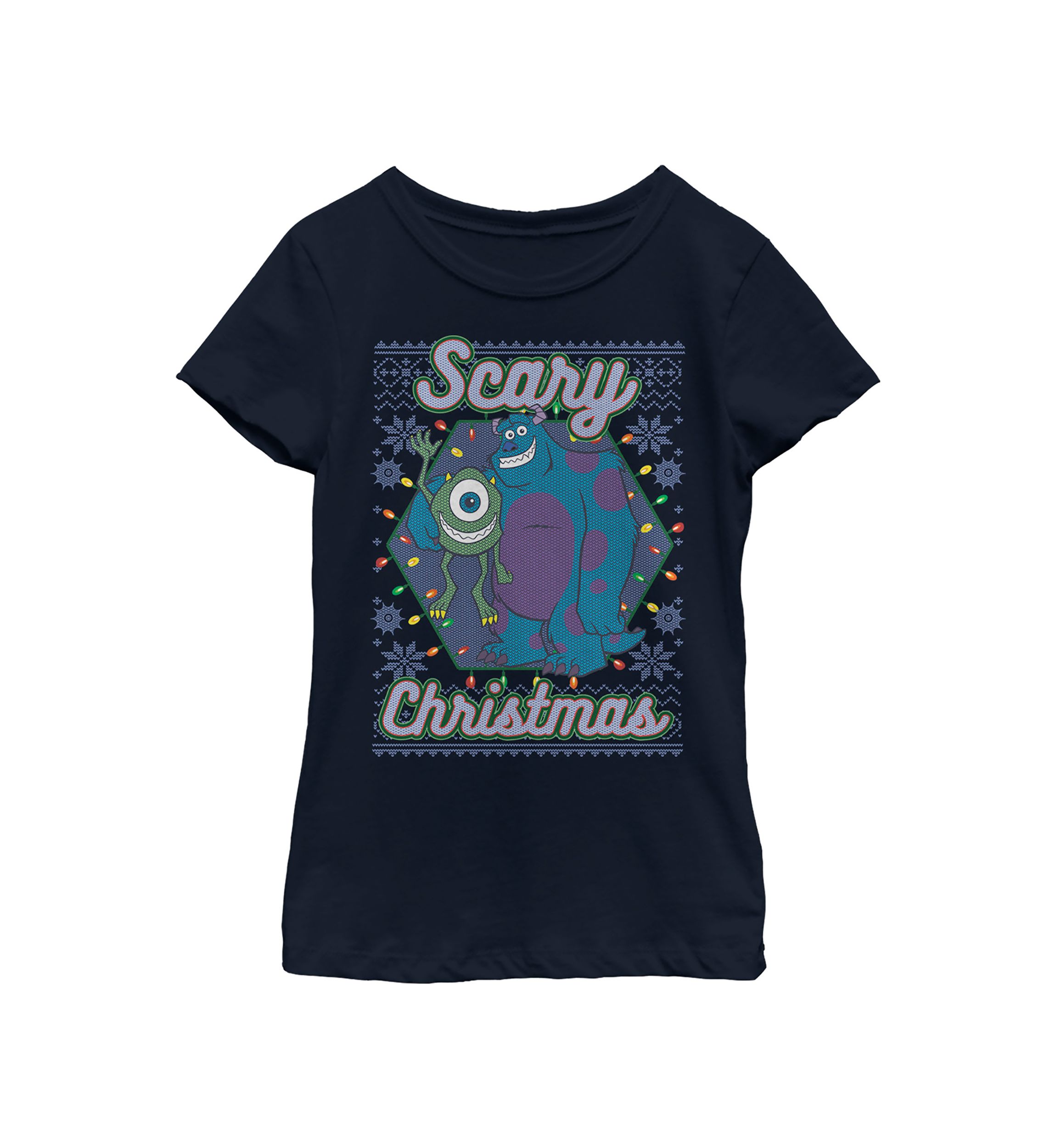 Girls 4-6x  Monsters Xmas Graphic T-Shirt