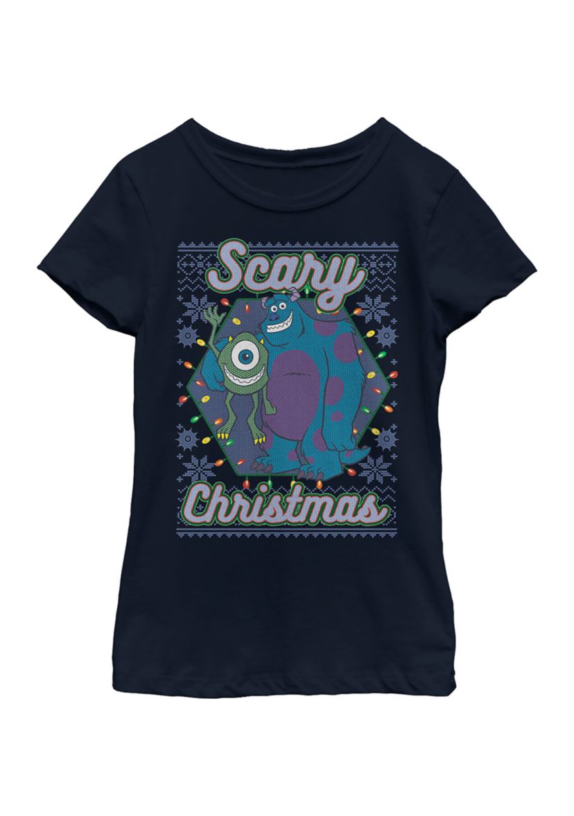 Girls 4-6x  Monsters Xmas Graphic T-Shirt