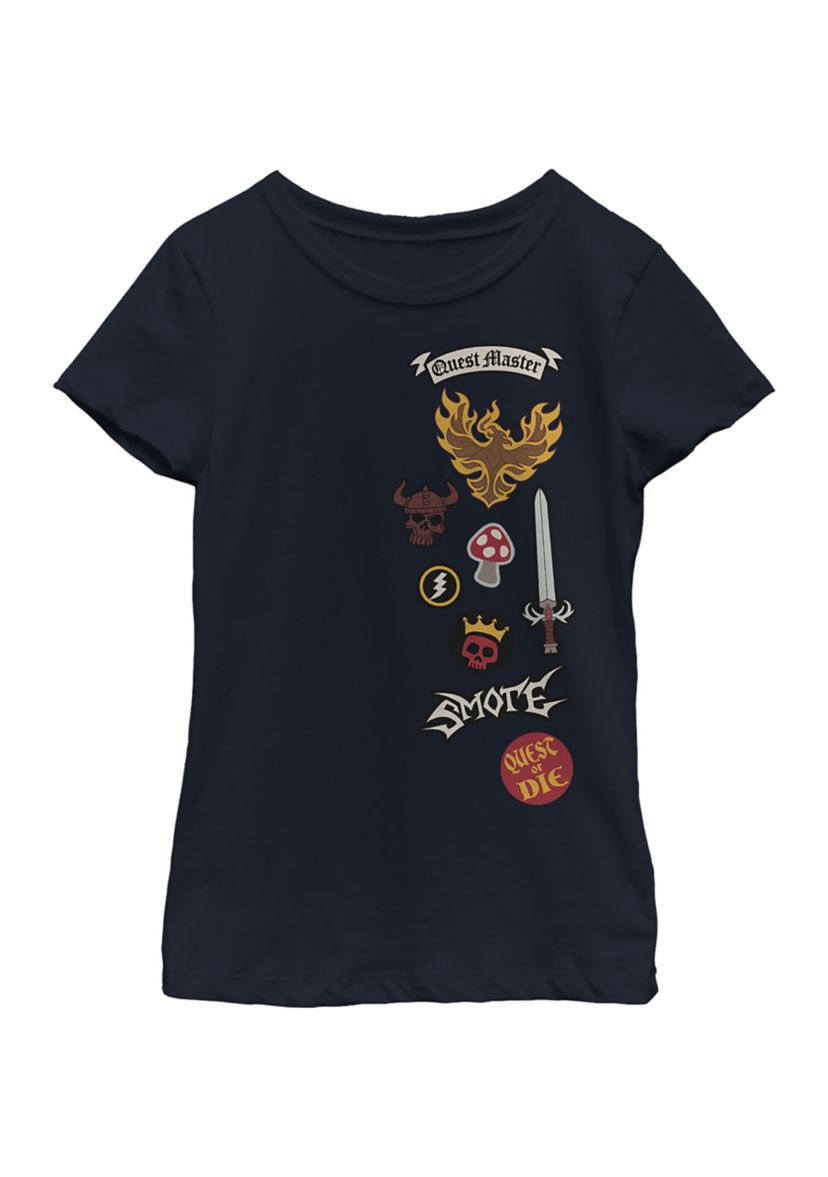 Girls 4-6x Cutoff Patches Graphic T-Shirt