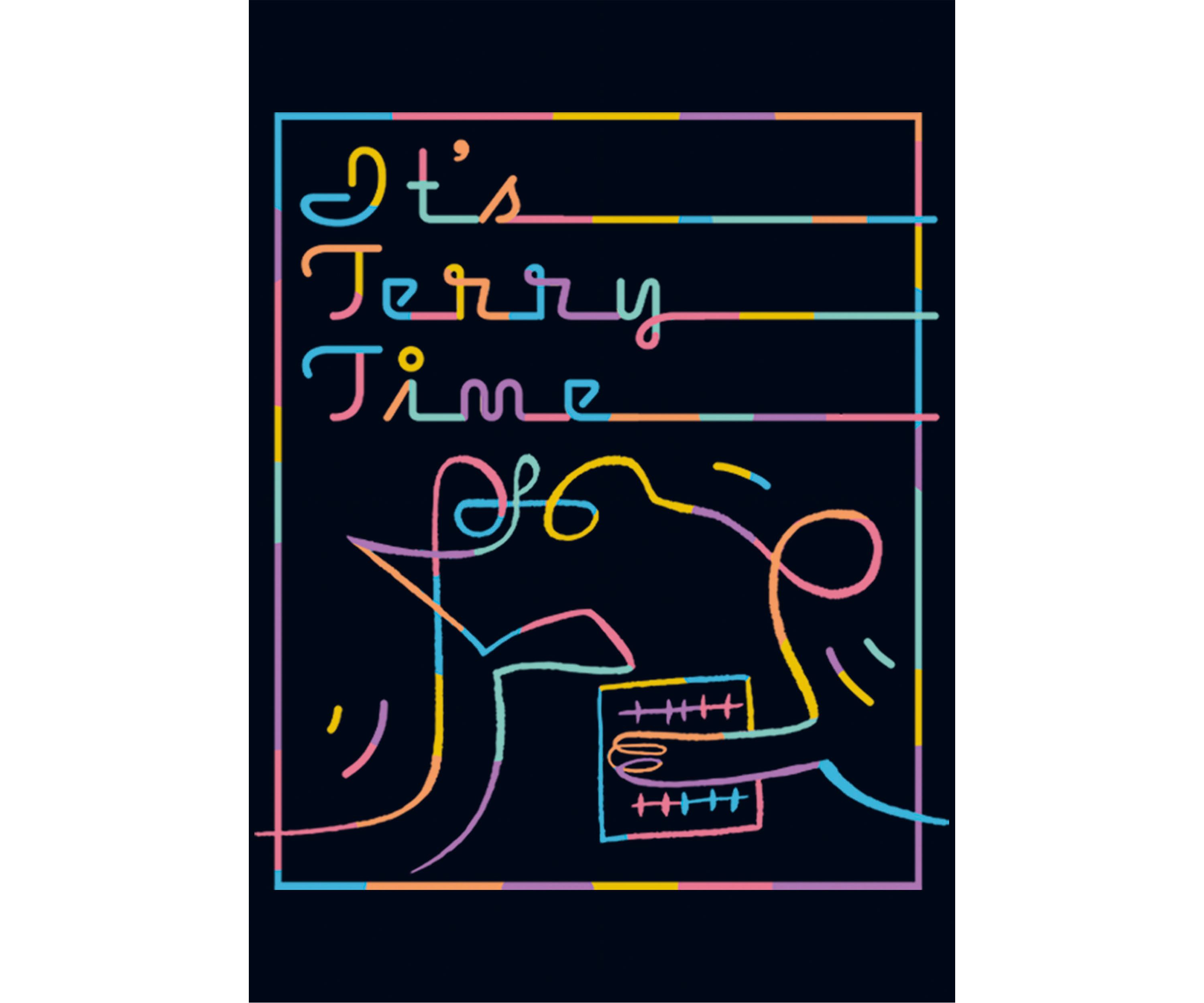 Girls 4-6x Terry Time Graphic Top