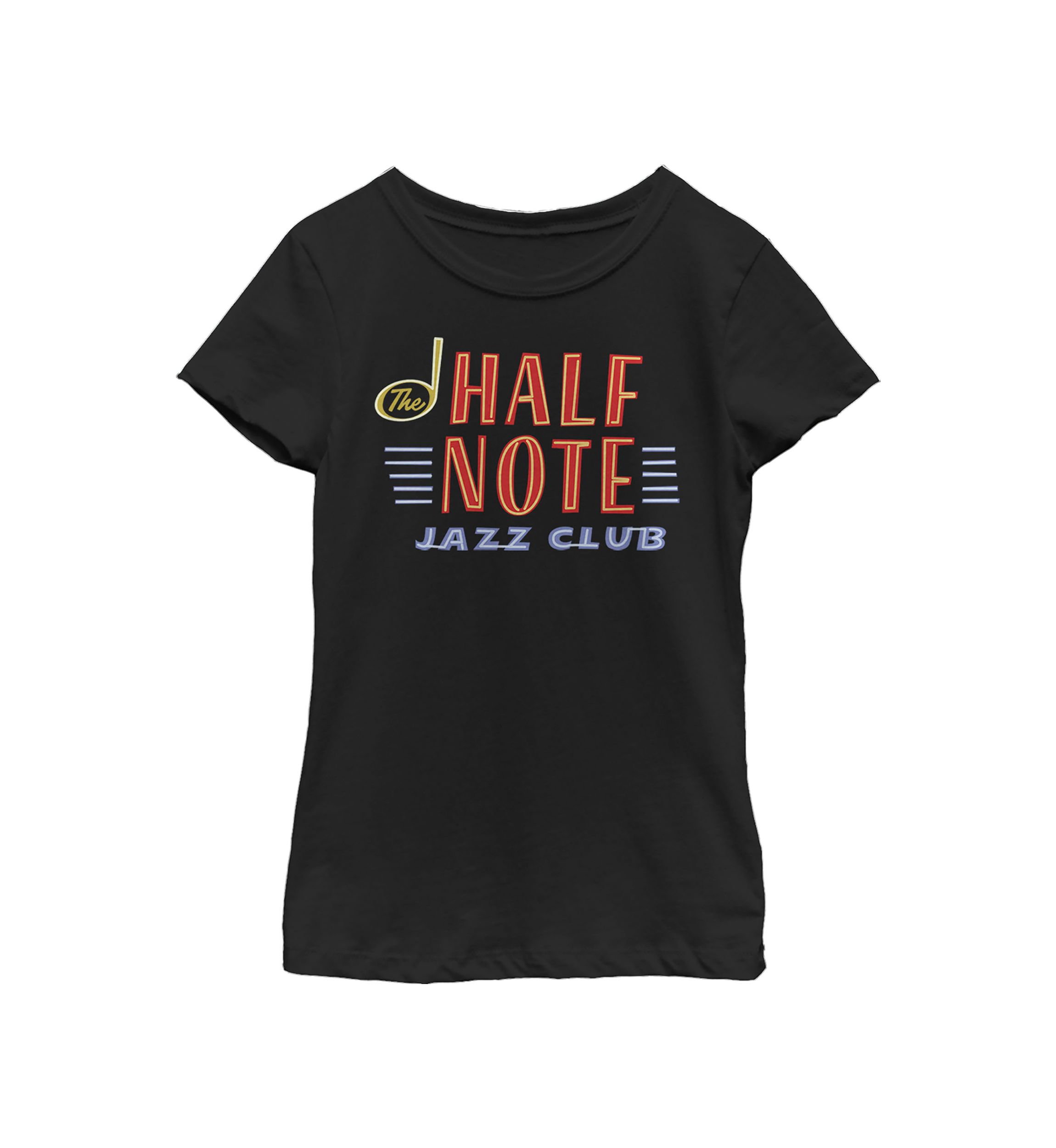 Girls 4-6x Half Note Neon Graphic Top