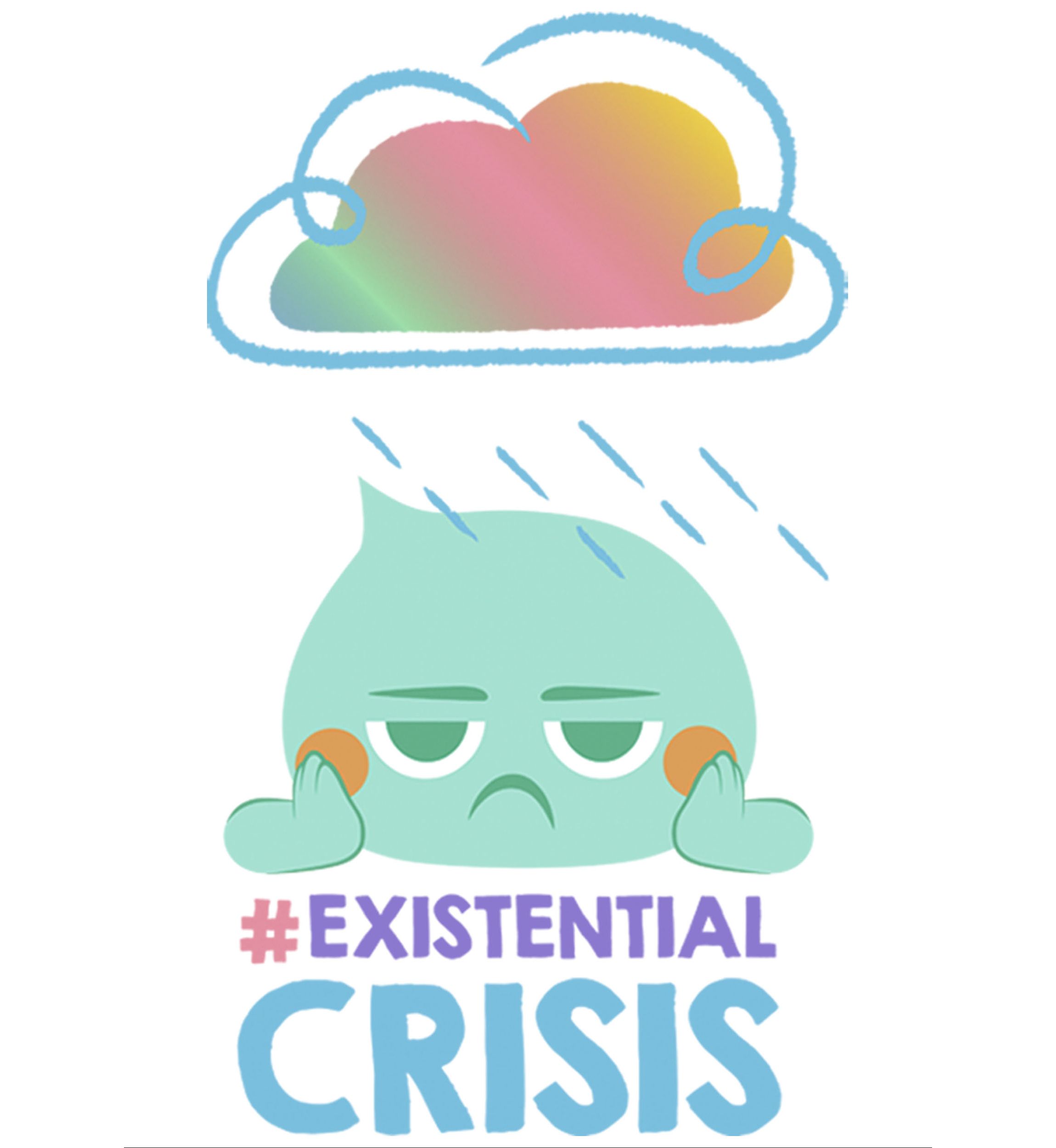 Girls 4-6x Existential Crisis Graphic Top