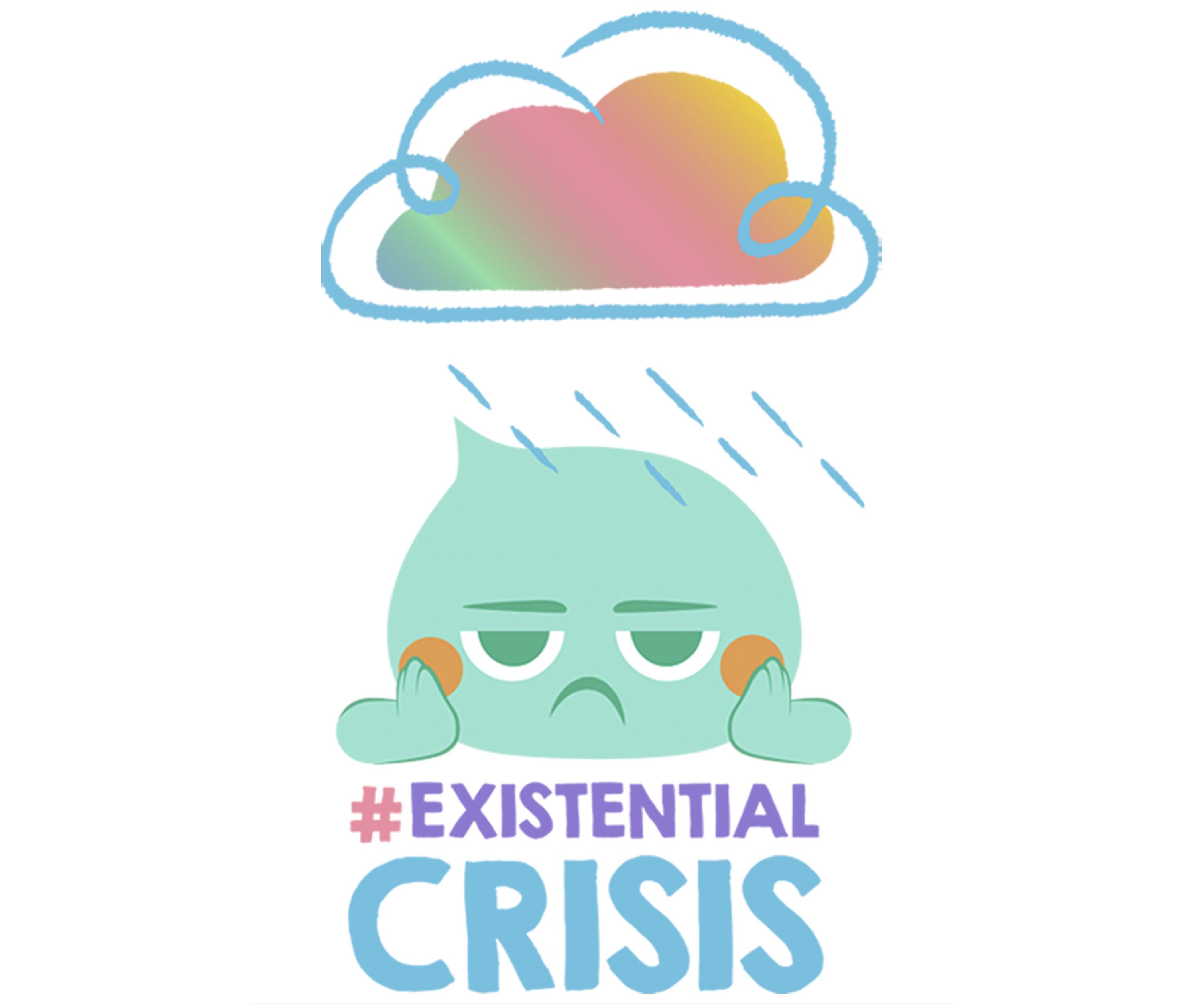 Girls 4-6x Existential Crisis Graphic Top