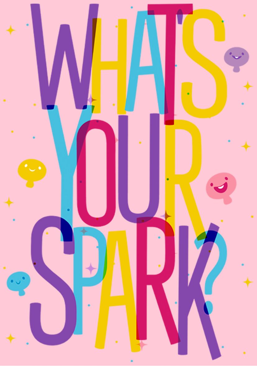 Girls 4-6x Colorful Spark Graphic Top