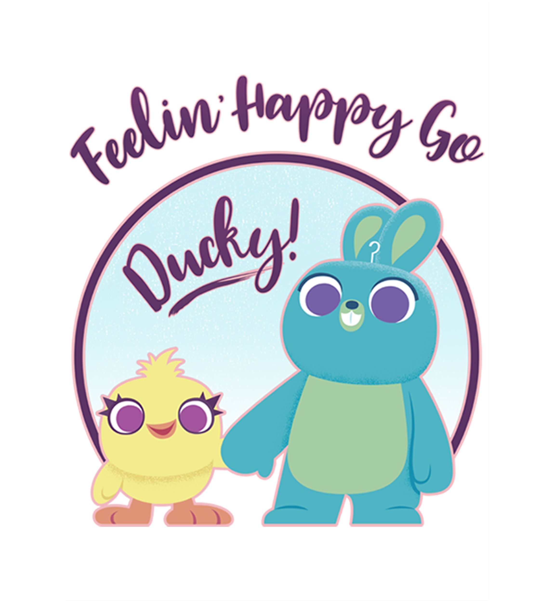 Girls 4-6x Ducky Bunny Pastel Graphic T-Shirt