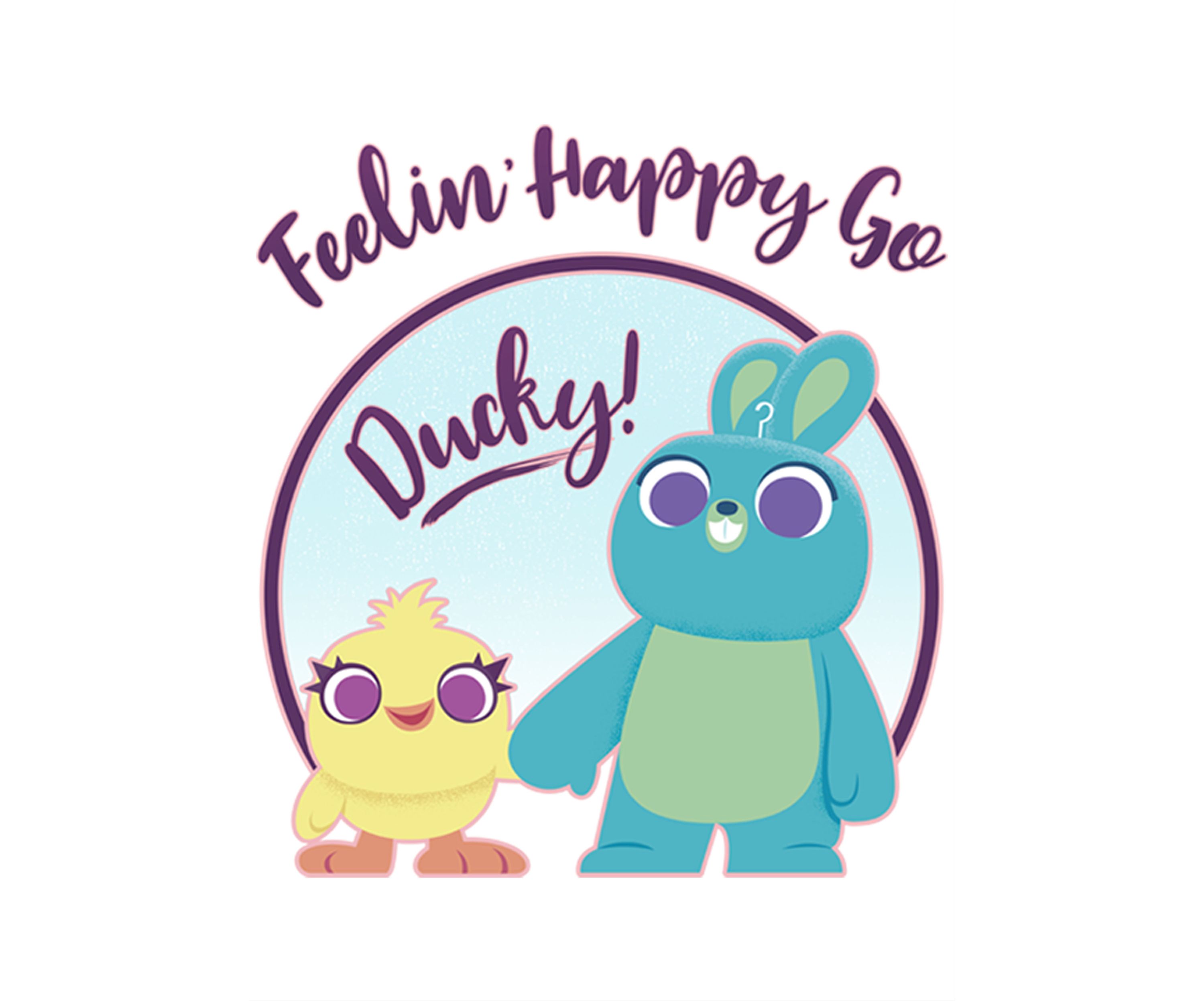 Girls 4-6x Ducky Bunny Pastel Graphic T-Shirt