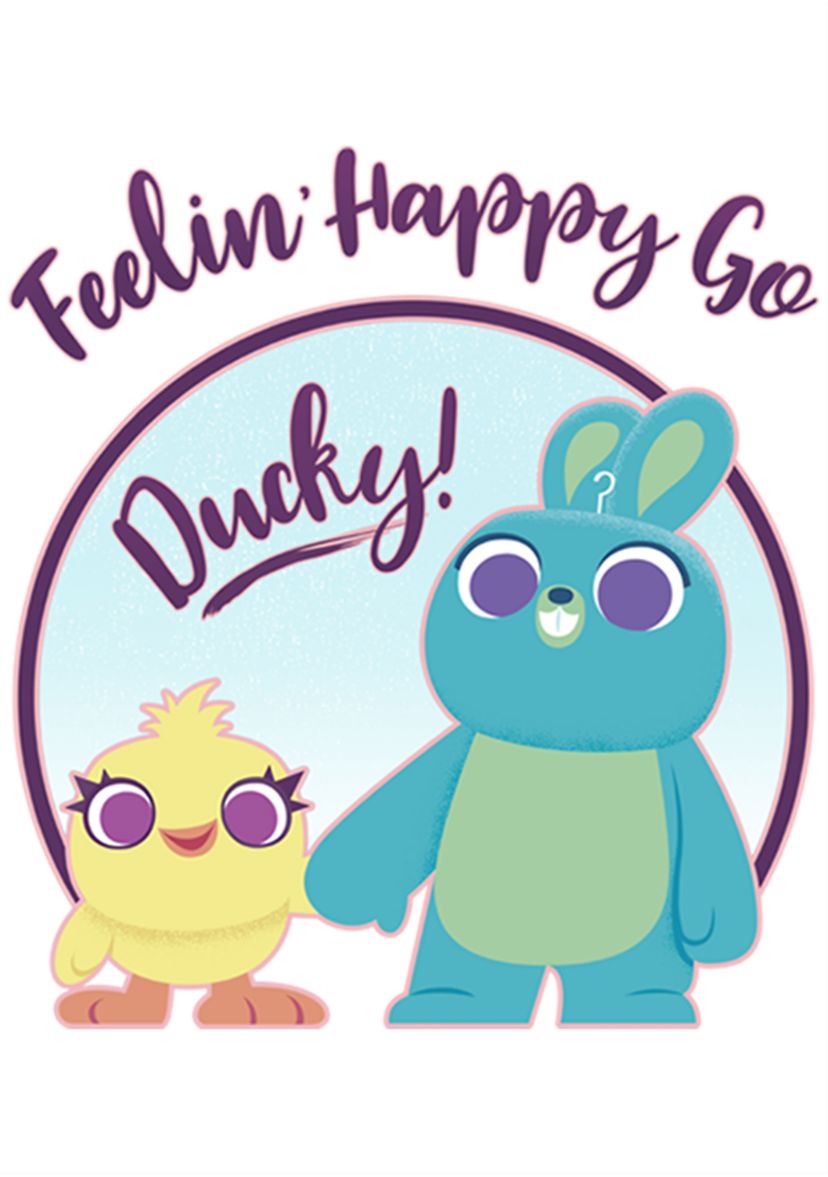 Girls 4-6x Ducky Bunny Pastel Graphic T-Shirt