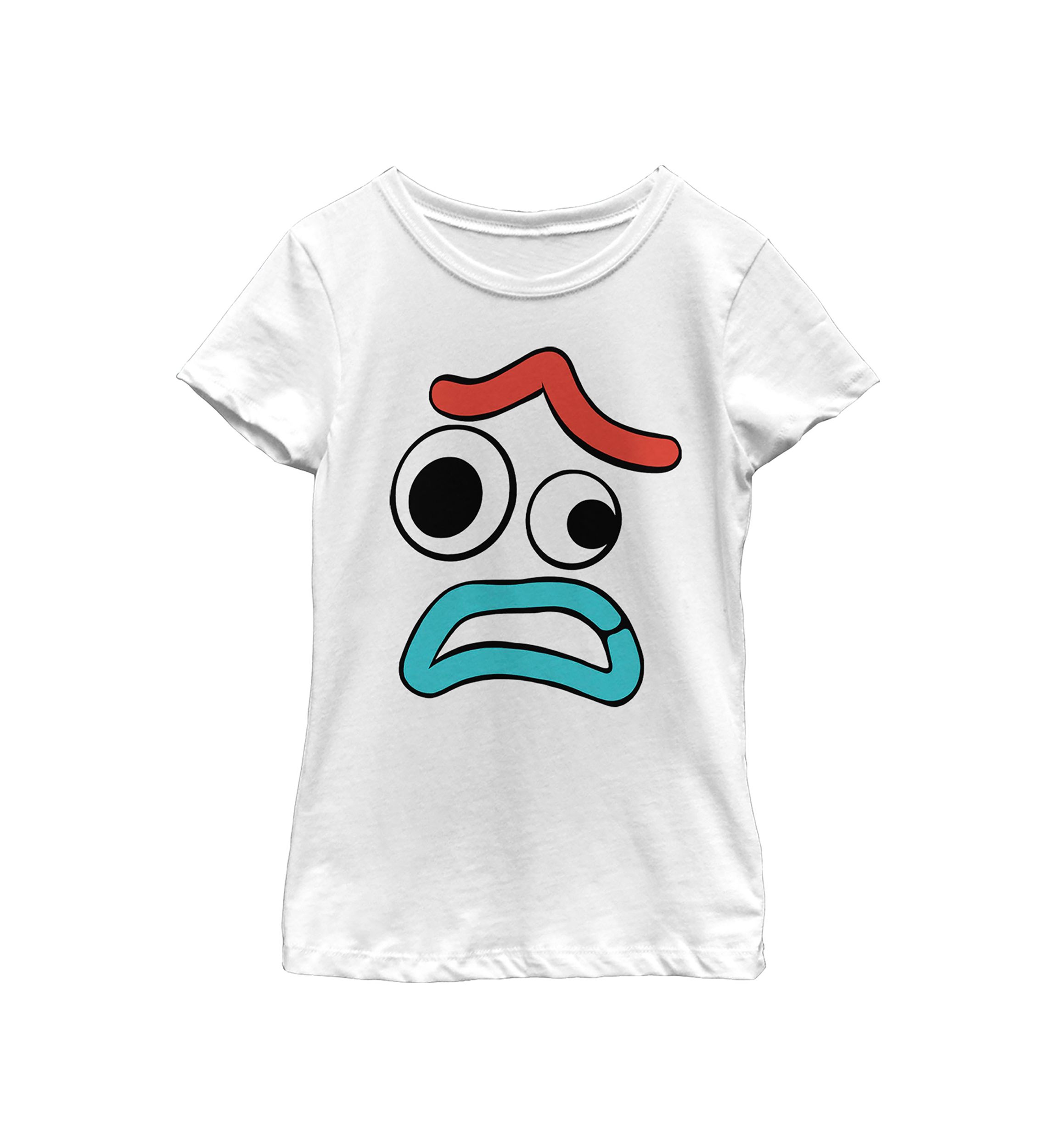 Girls 4-6x  Big Face Scared Forky Graphic T-Shirt