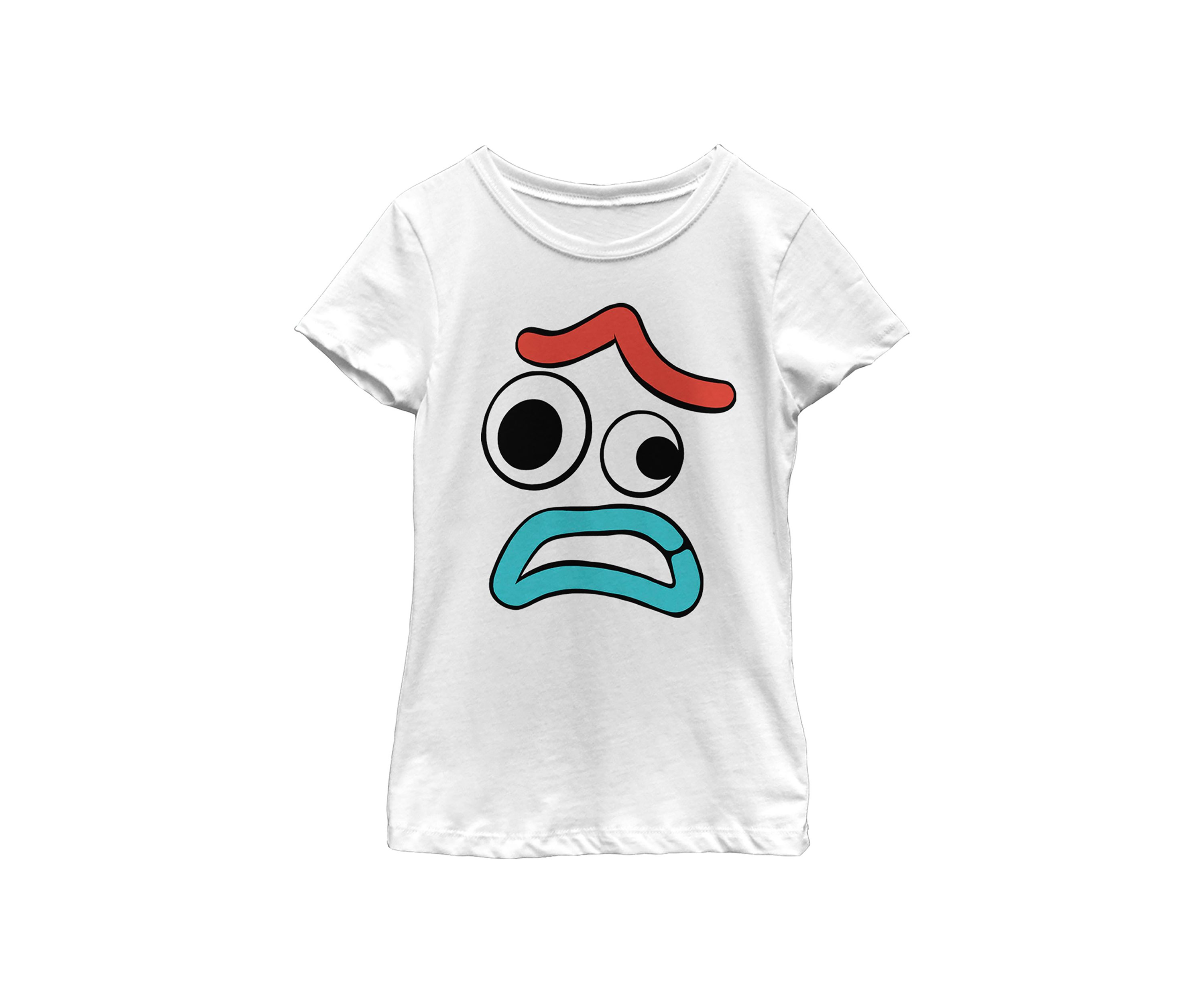 Girls 4-6x  Big Face Scared Forky Graphic T-Shirt