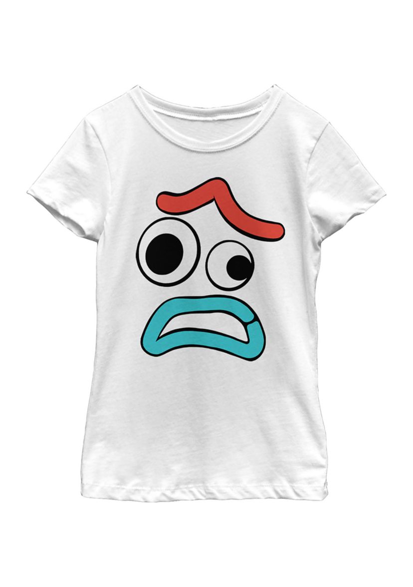 Girls 4-6x  Big Face Scared Forky Graphic T-Shirt