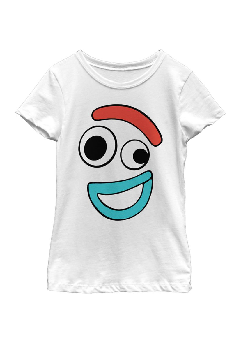 Girls 4-6x  Big Face Smiling Forky Graphic T-Shirt