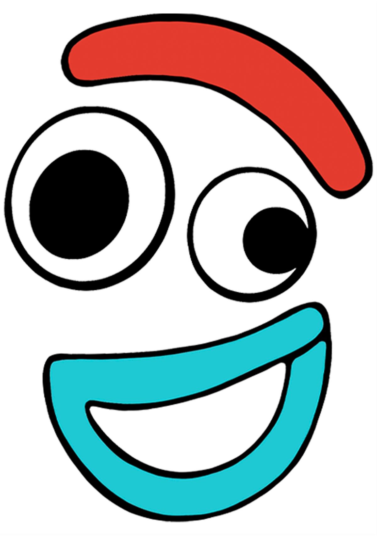 Girls 4-6x  Big Face Smiling Forky Graphic T-Shirt