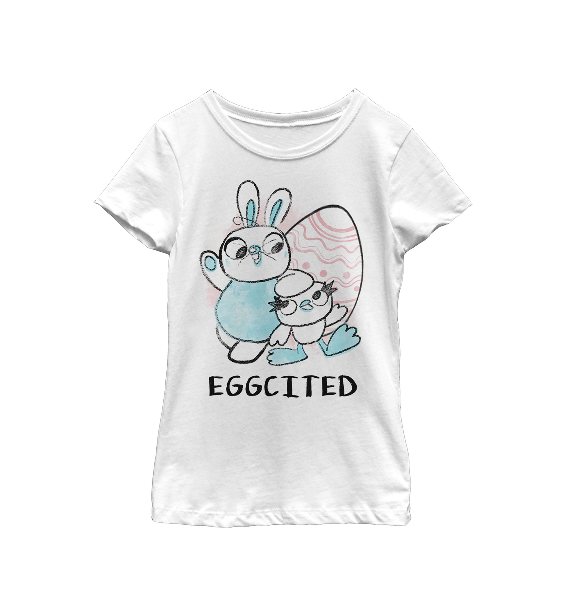 Girls 4-6x Eggcited Ducky Bunny Graphic T-Shirt