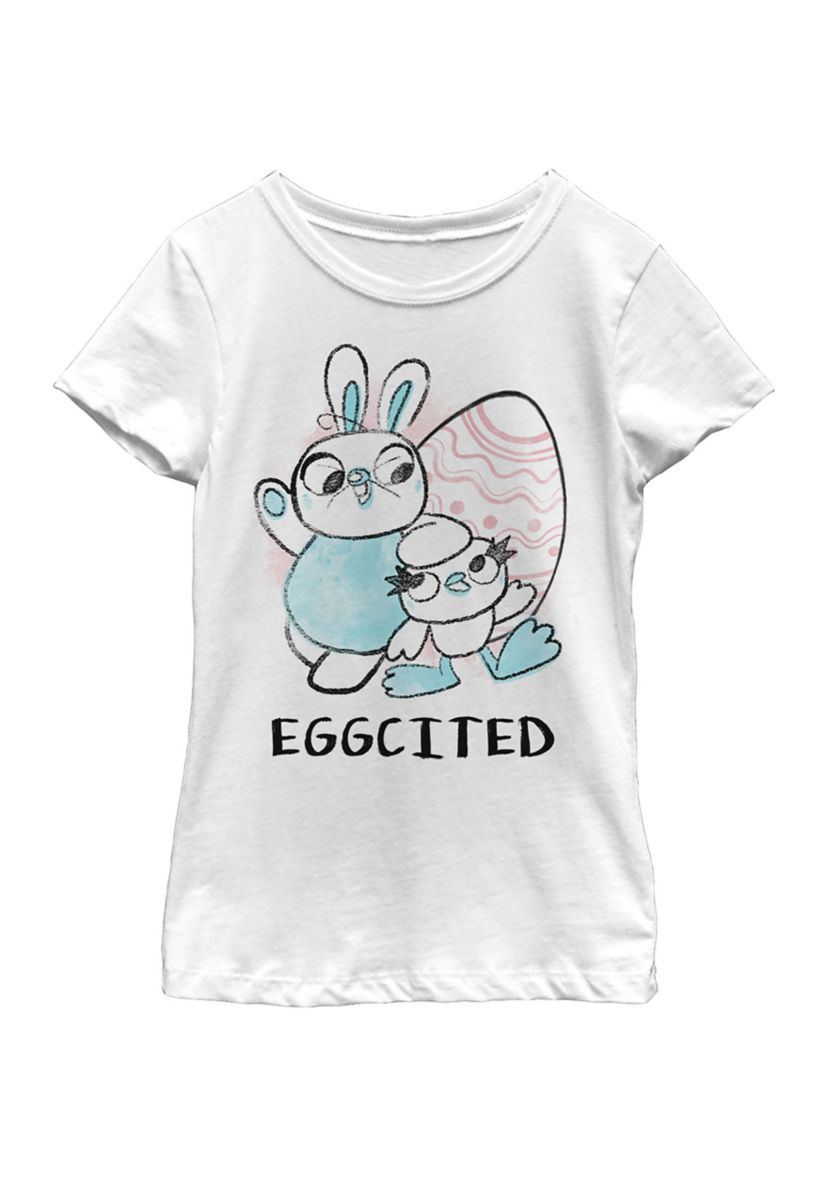 Girls 4-6x Eggcited Ducky Bunny Graphic T-Shirt