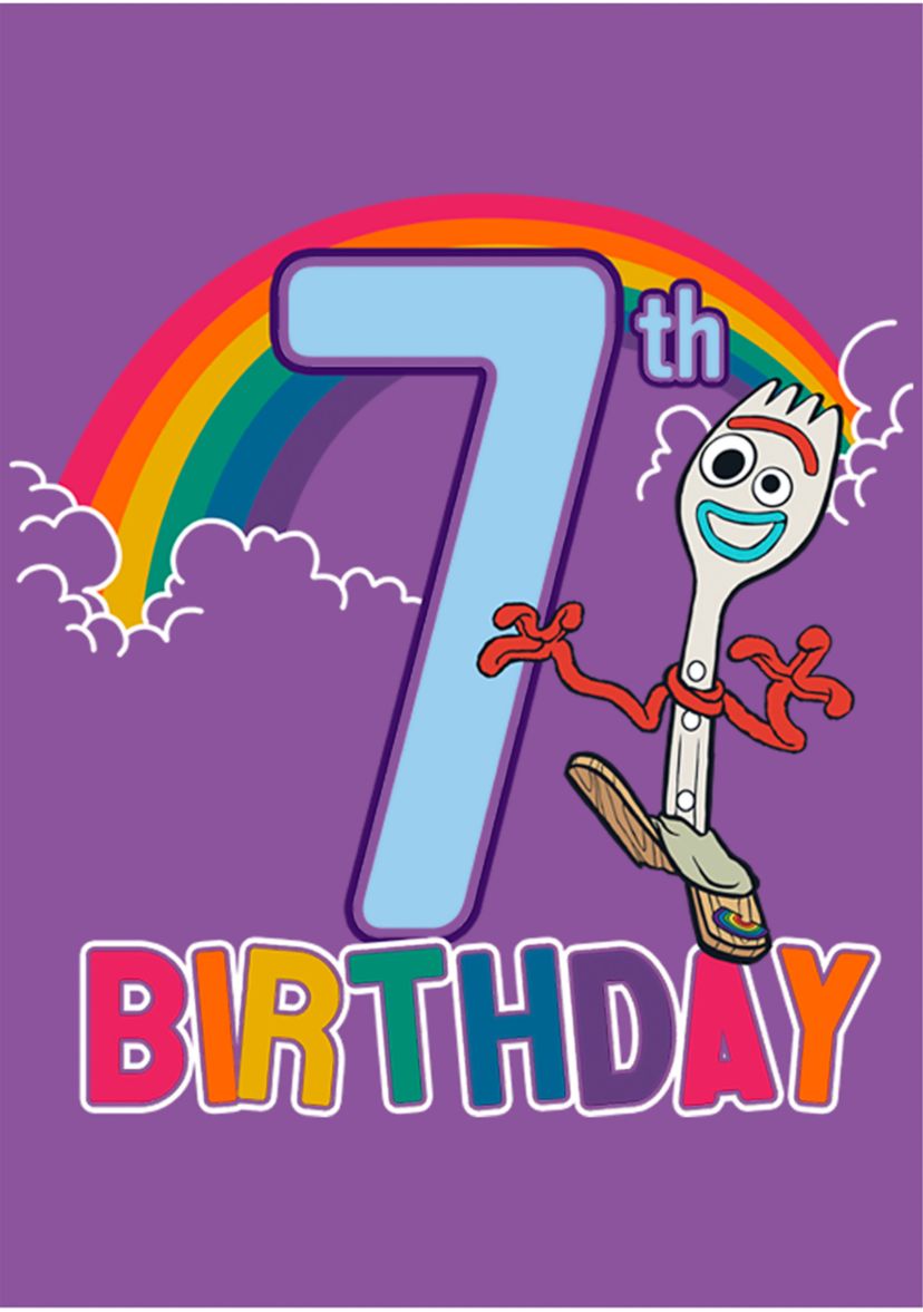 Girls 4-6x  Forky is Seven Graphic T-Shirt