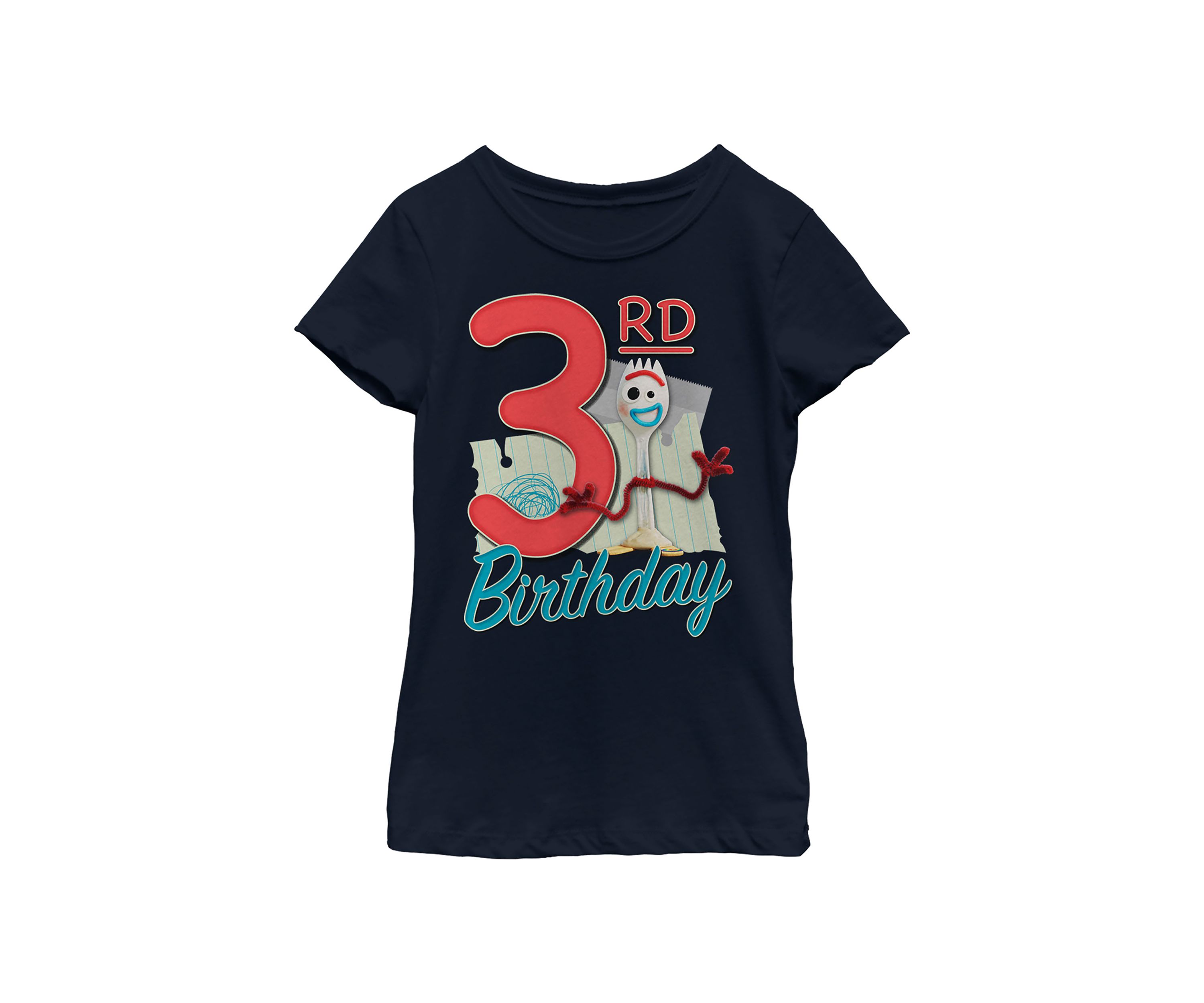 Girls 4-6x Forky 3rd Birthday Graphic T-Shirt