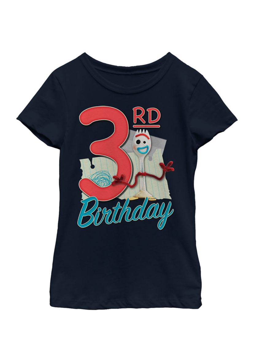 Girls 4-6x Forky 3rd Birthday Graphic T-Shirt