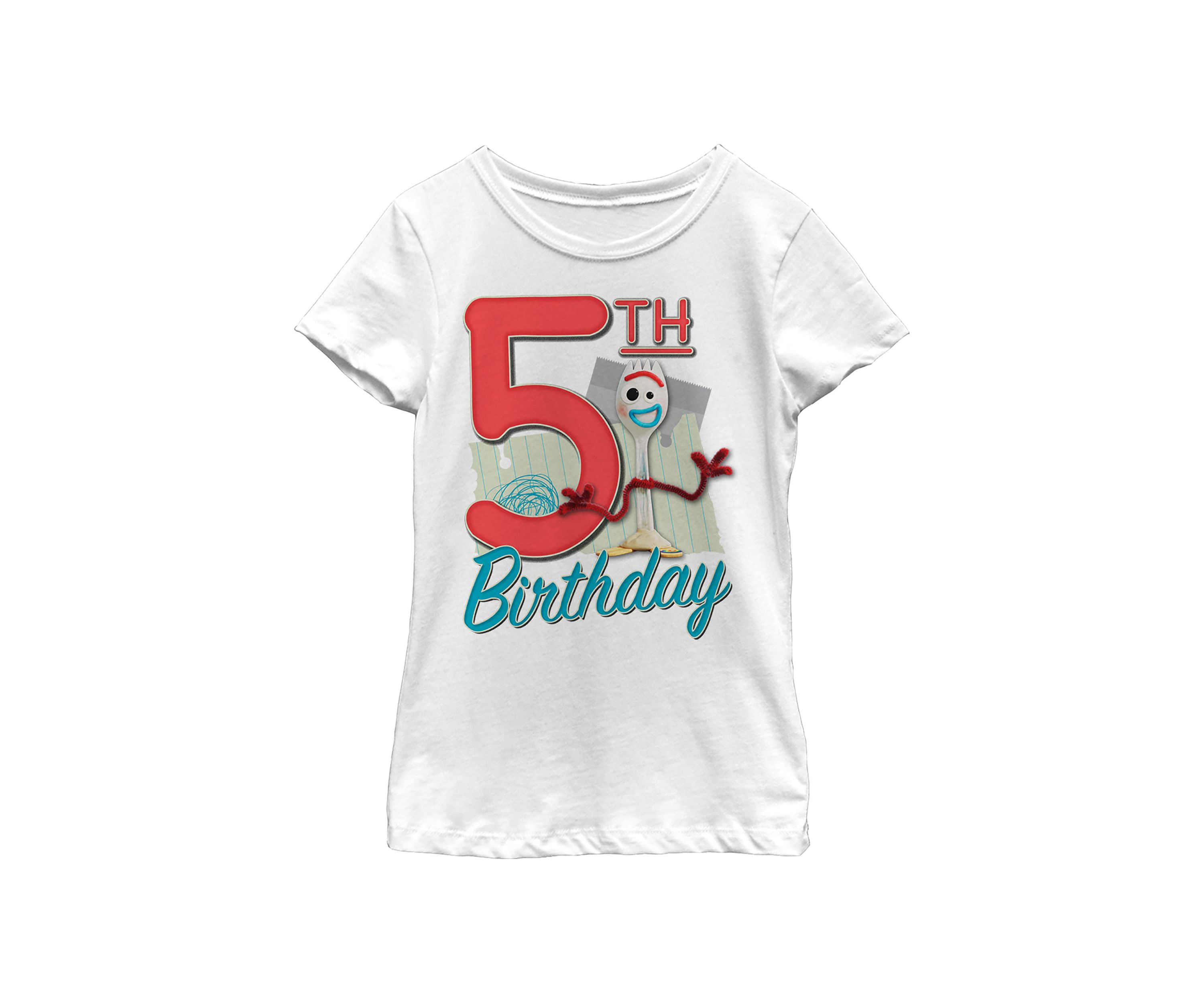 Girls 4-6x  Forky 5th Birthday Graphic T-Shirt