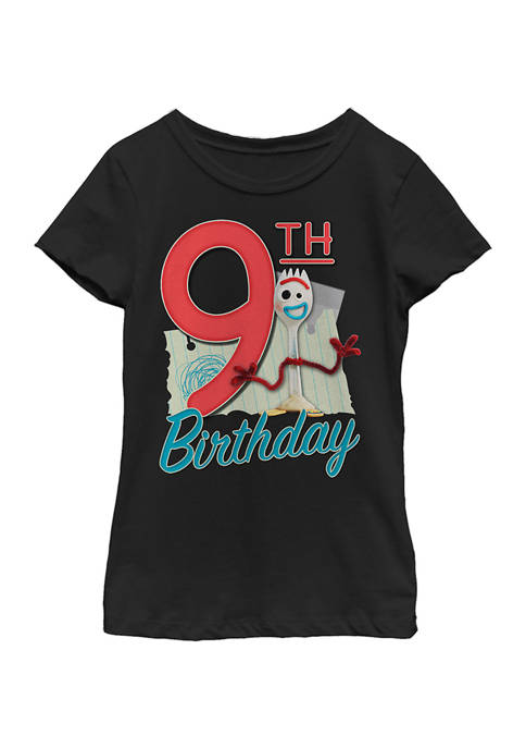 Girls 4-6x Forky 9th Birthday Graphic T-Shirt