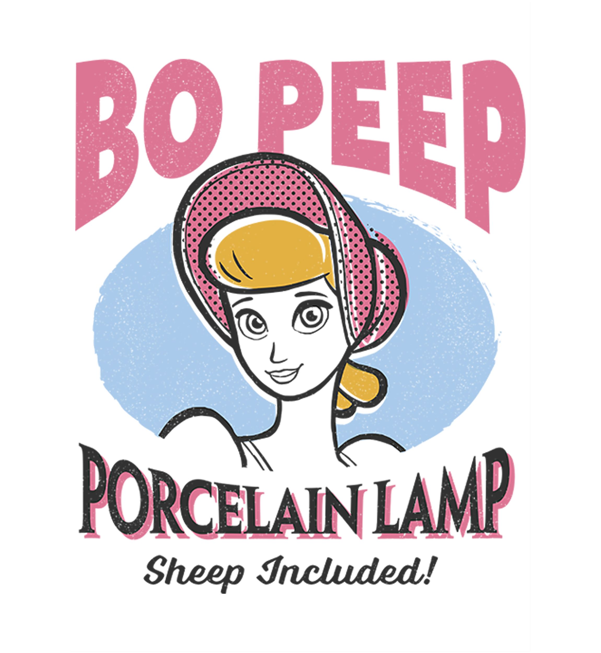 Girls 4-6x Porcelain Lamp Peep Graphic T-Shirt