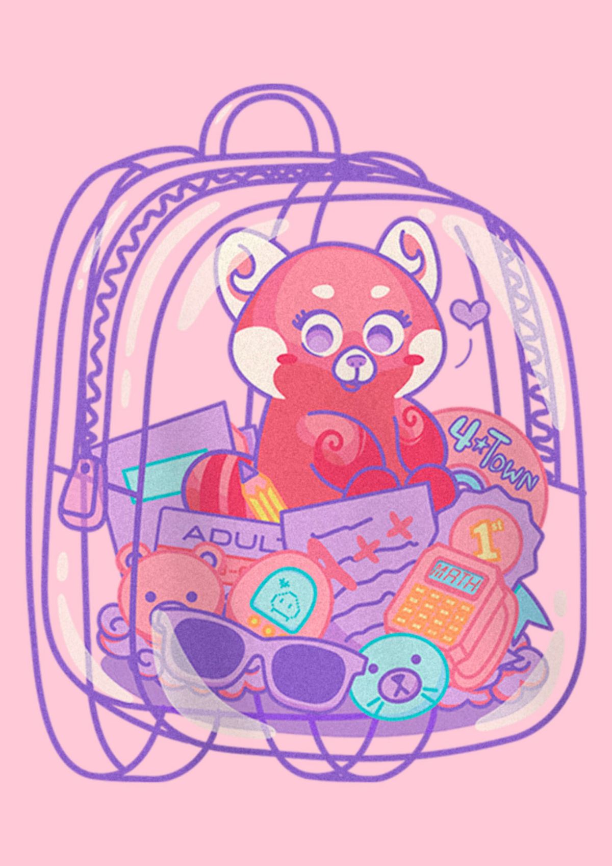 Red Backpack Graphic T-Shirt