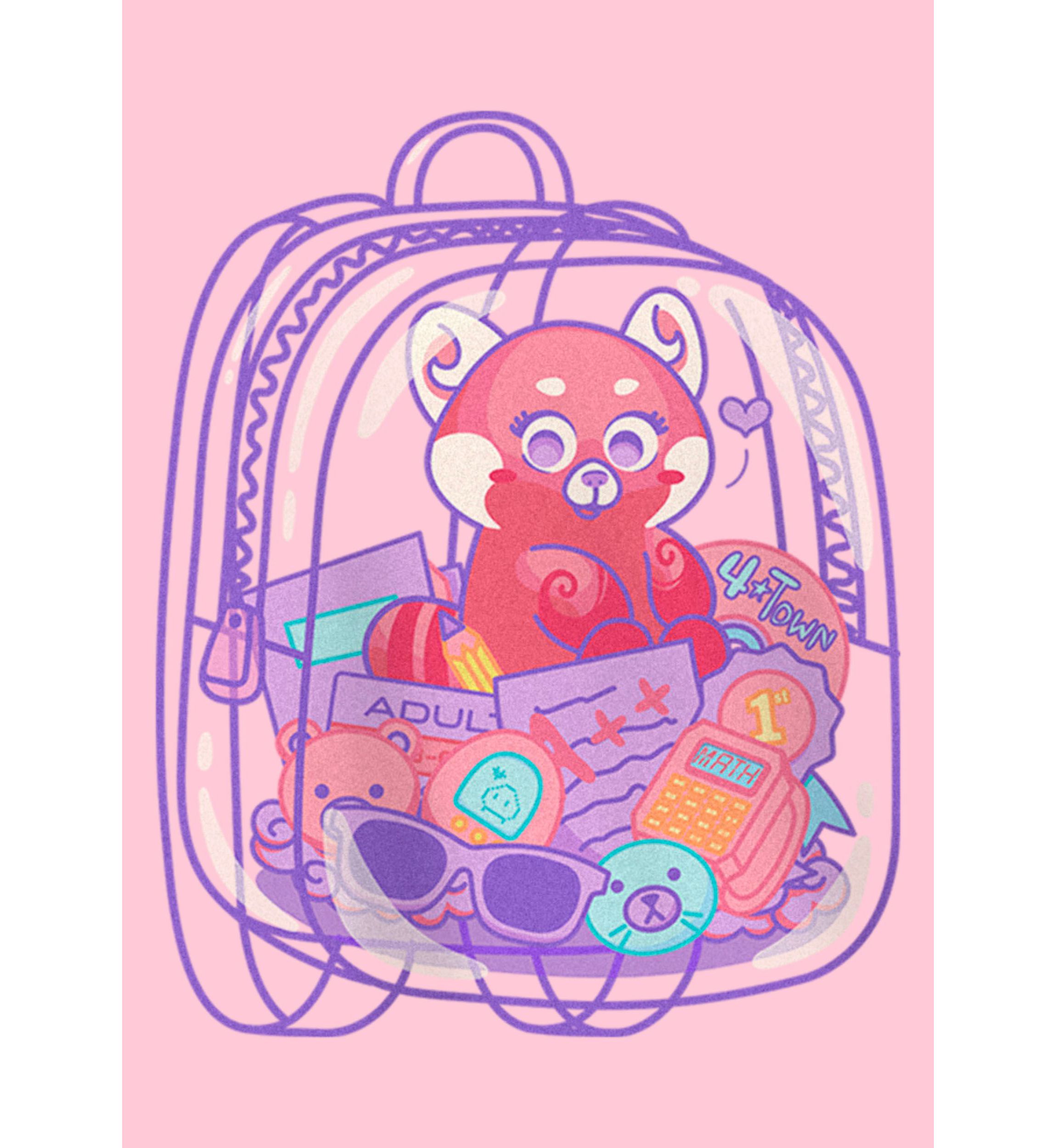 Red Backpack Graphic T-Shirt