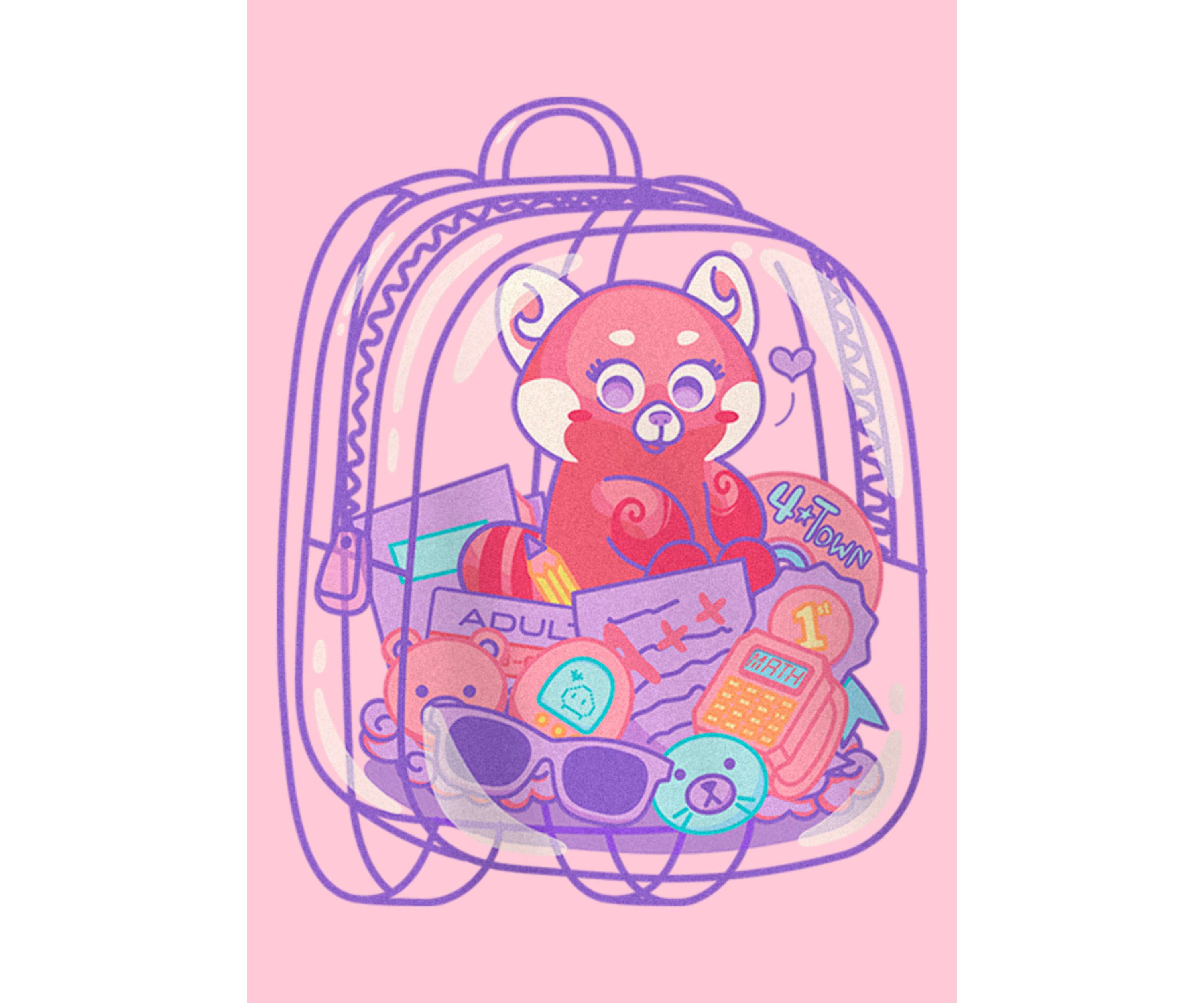 Red Backpack Graphic T-Shirt