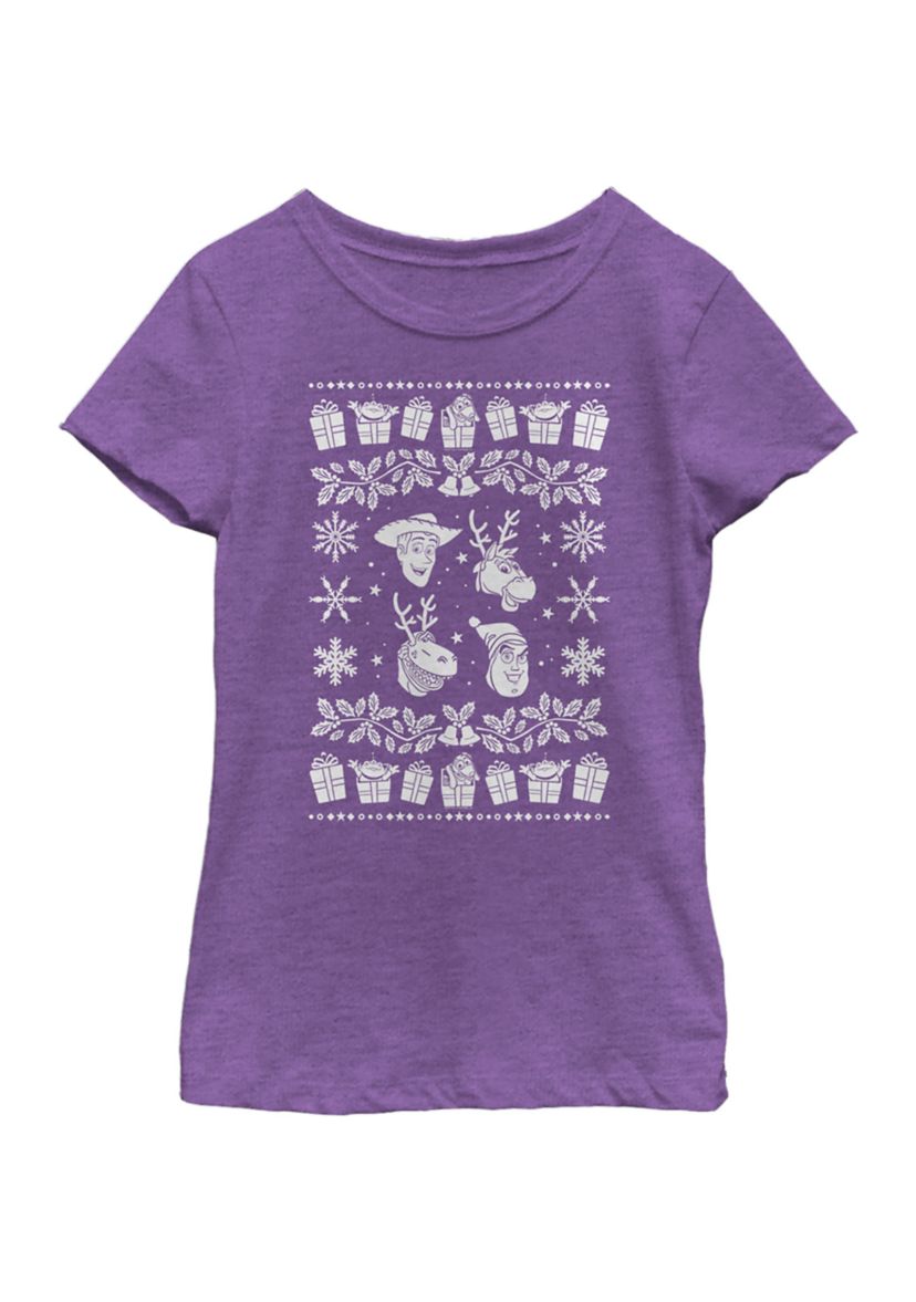 Girls 4-6x  Sweater Story Graphic T-Shirt