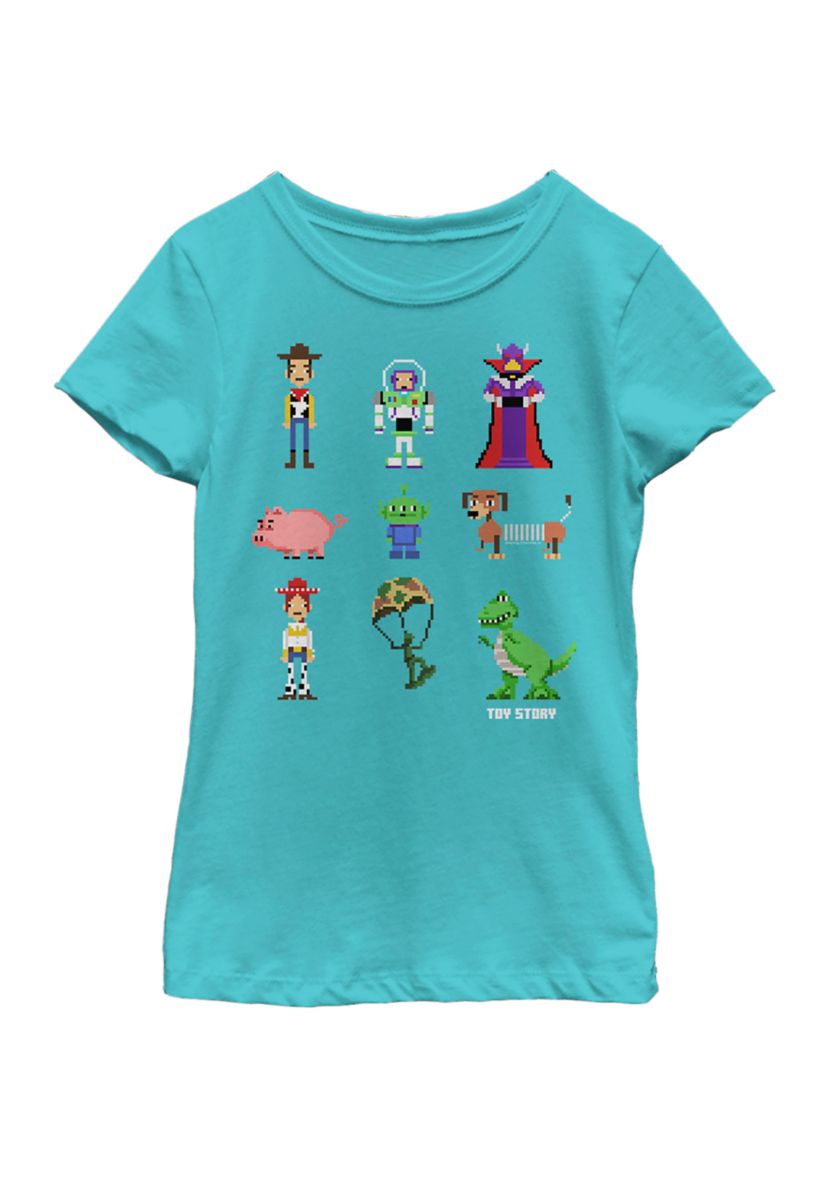 Girls 4-6x  Pixel Story Graphic Top