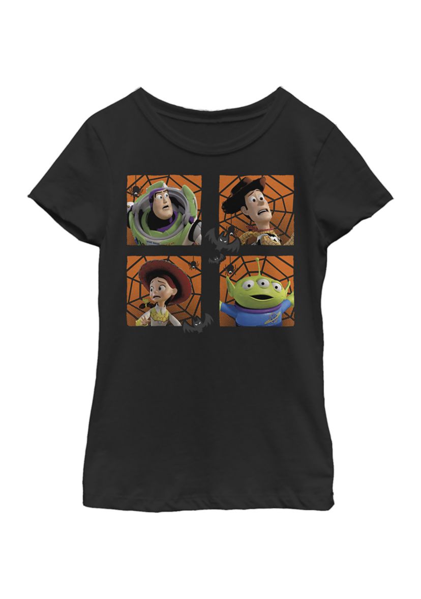Girls 4-6x  Halloween Four Square Graphic Top