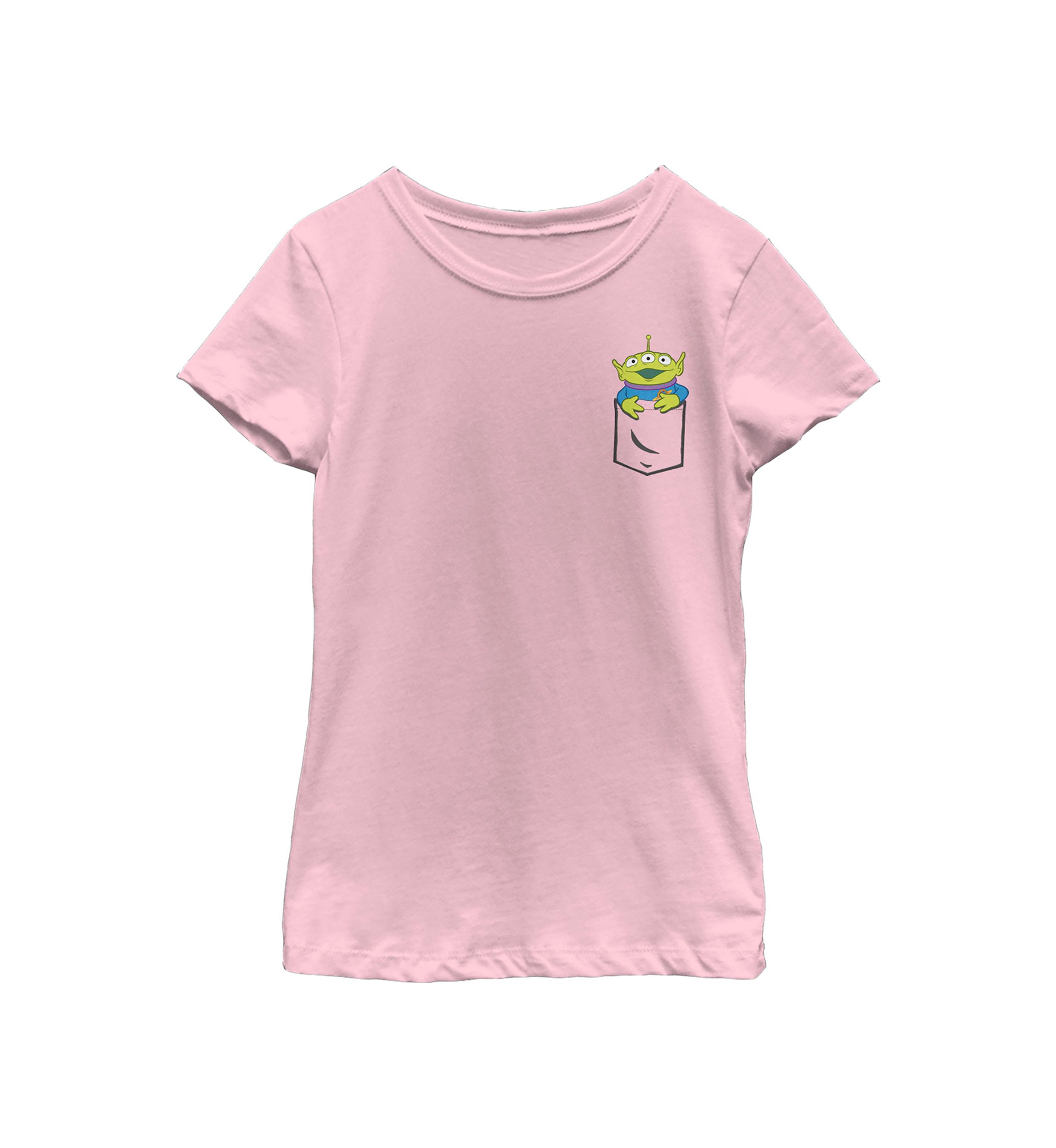 Girls 4-6x  Cute Alien Pocket Graphic Top