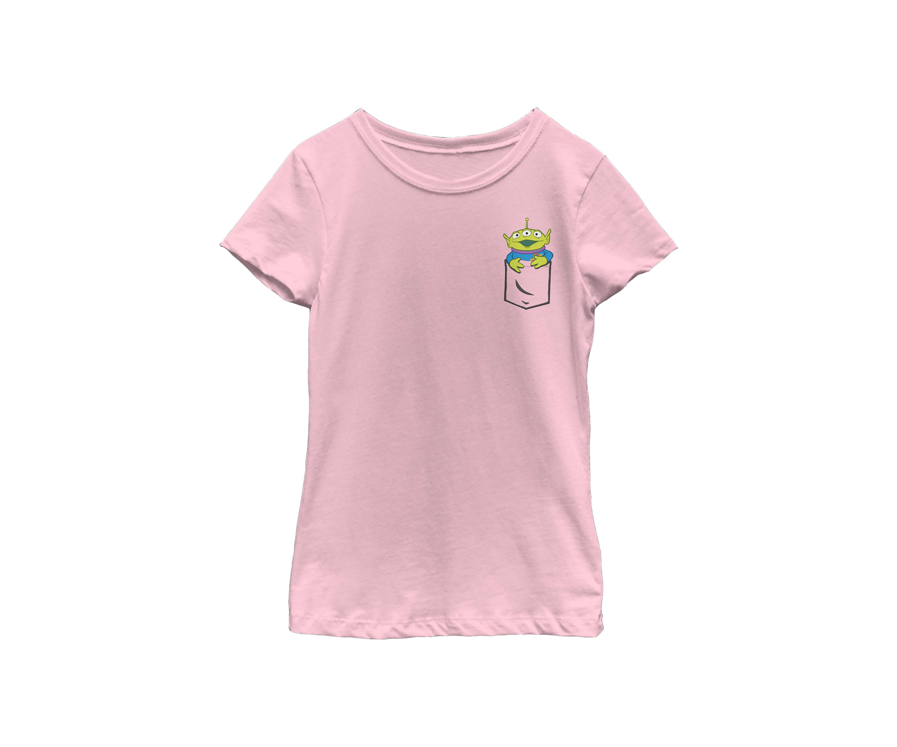 Girls 4-6x  Cute Alien Pocket Graphic Top