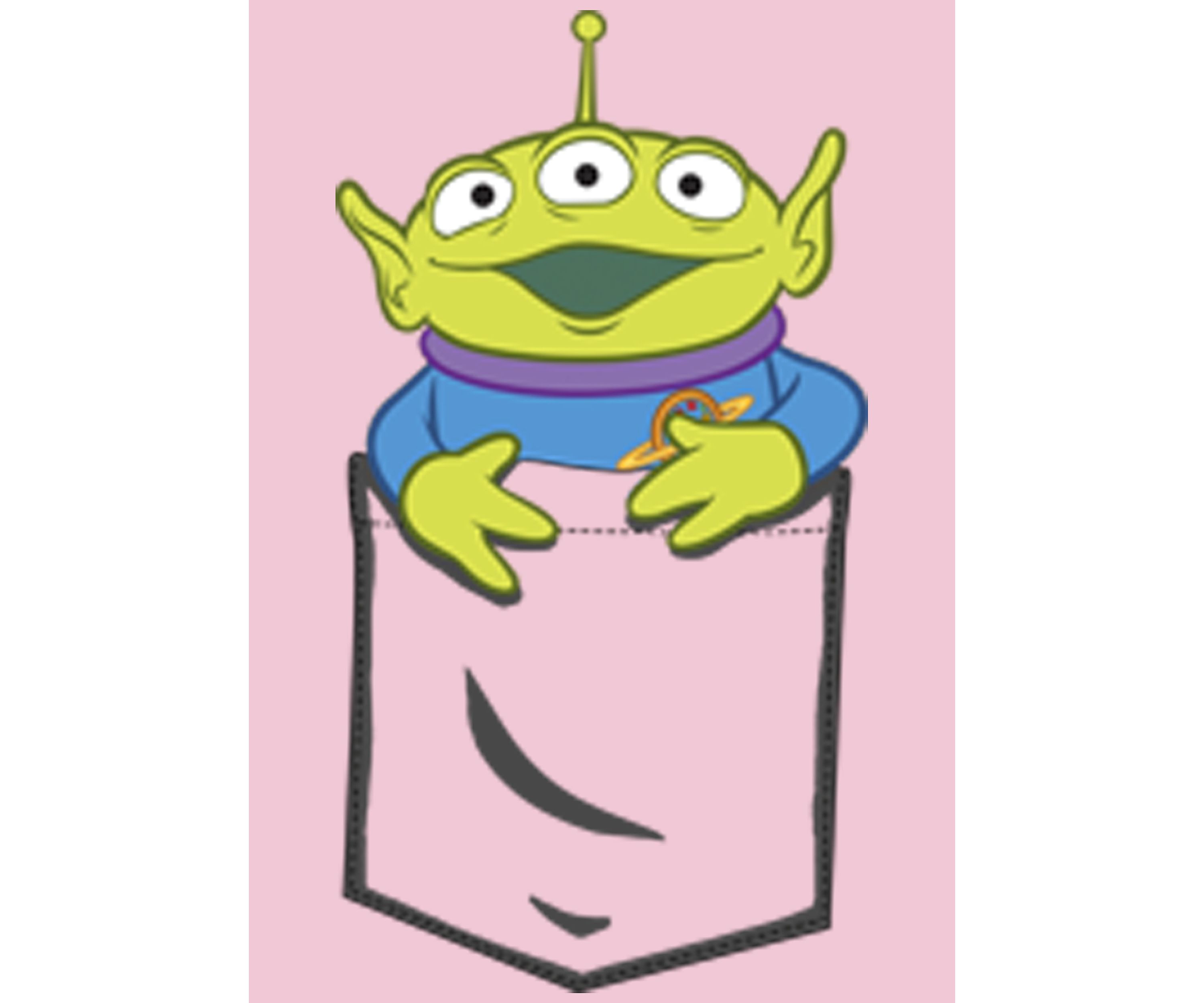 Girls 4-6x  Cute Alien Pocket Graphic Top