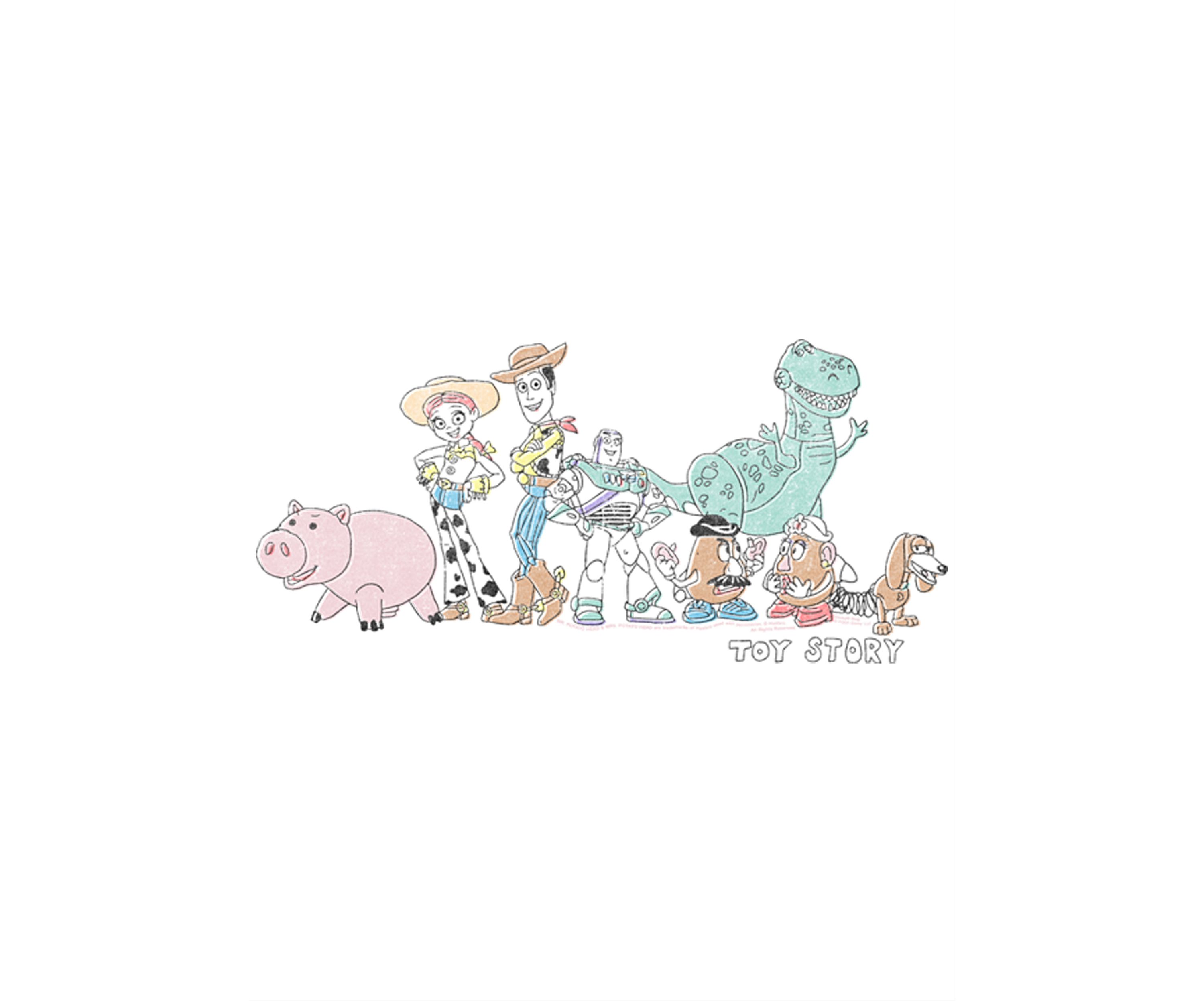 Girls 4-6x Toy Story Line Up Graphic T-Shirt