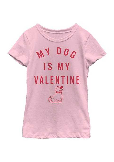 Disney® Girls 4-6x Valentine Dug Graphic T-Shirt