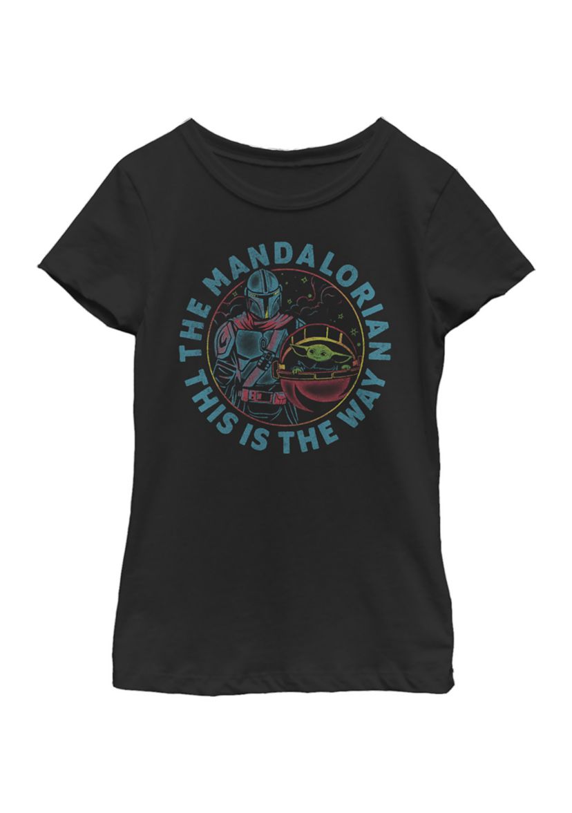 Girls 4-6x Rainbow Mando Graphic Top