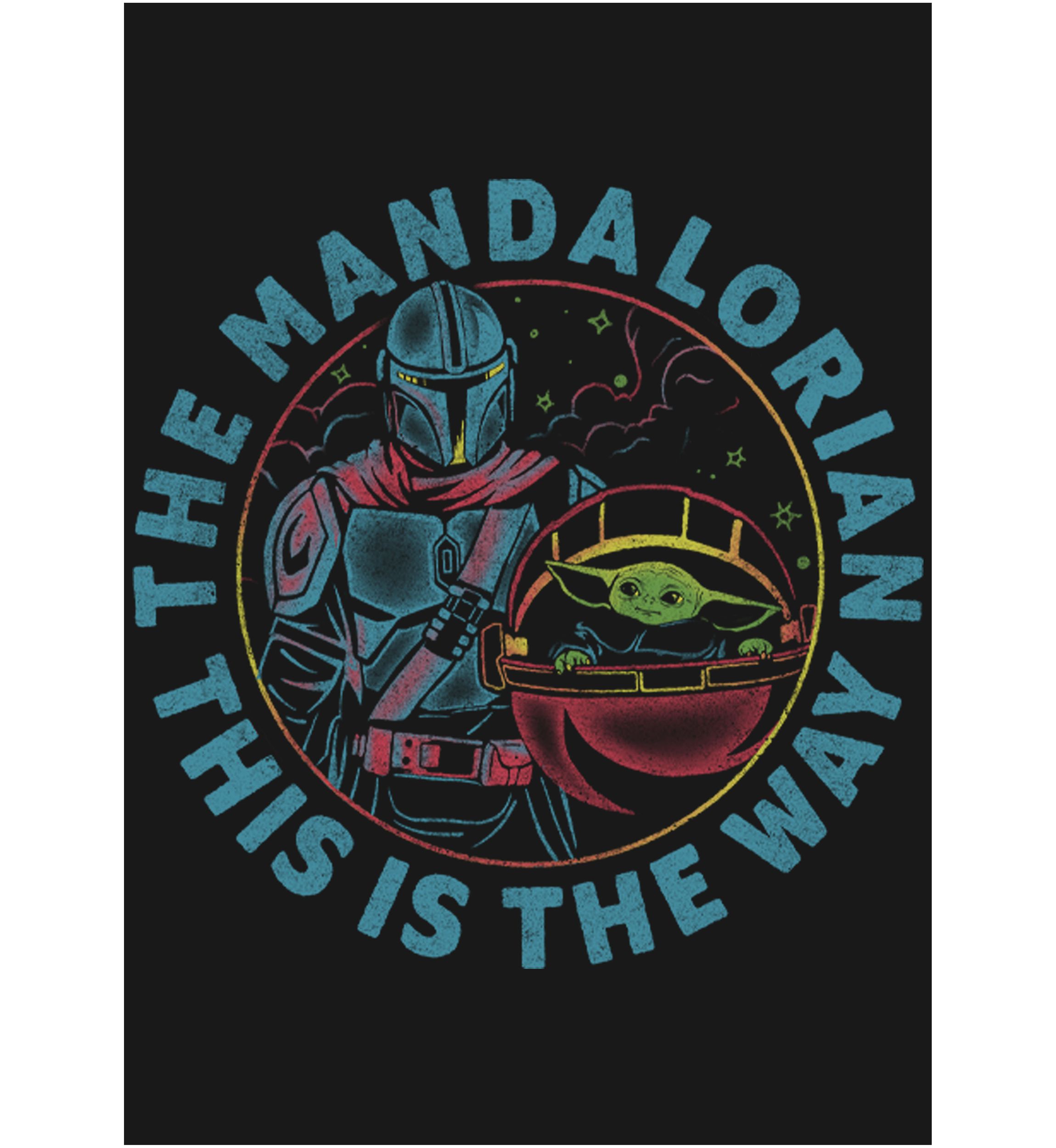 Girls 4-6x Rainbow Mando Graphic Top