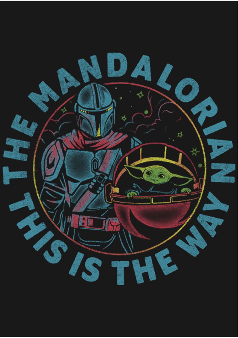 Girls 4-6x Rainbow Mando Graphic Top