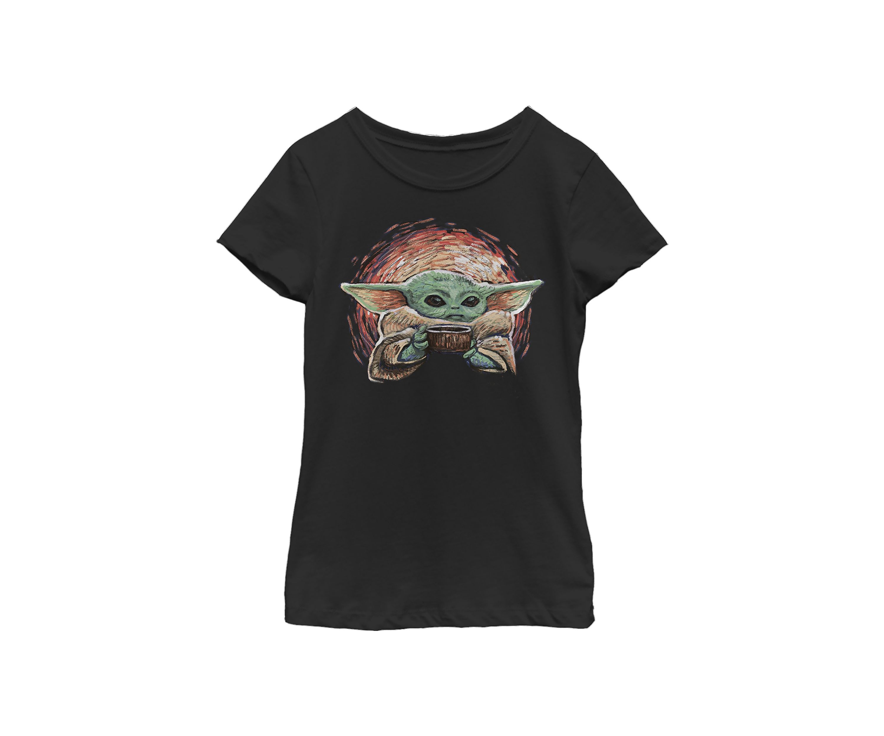 Girls 4-6x Sipping Starries Small Front Graphic T-Shirt