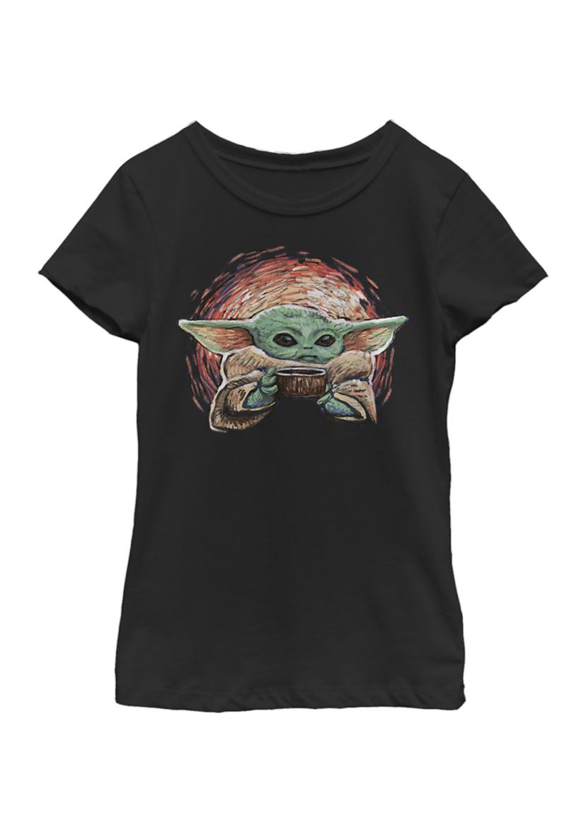 Girls 4-6x Sipping Starries Small Front Graphic T-Shirt