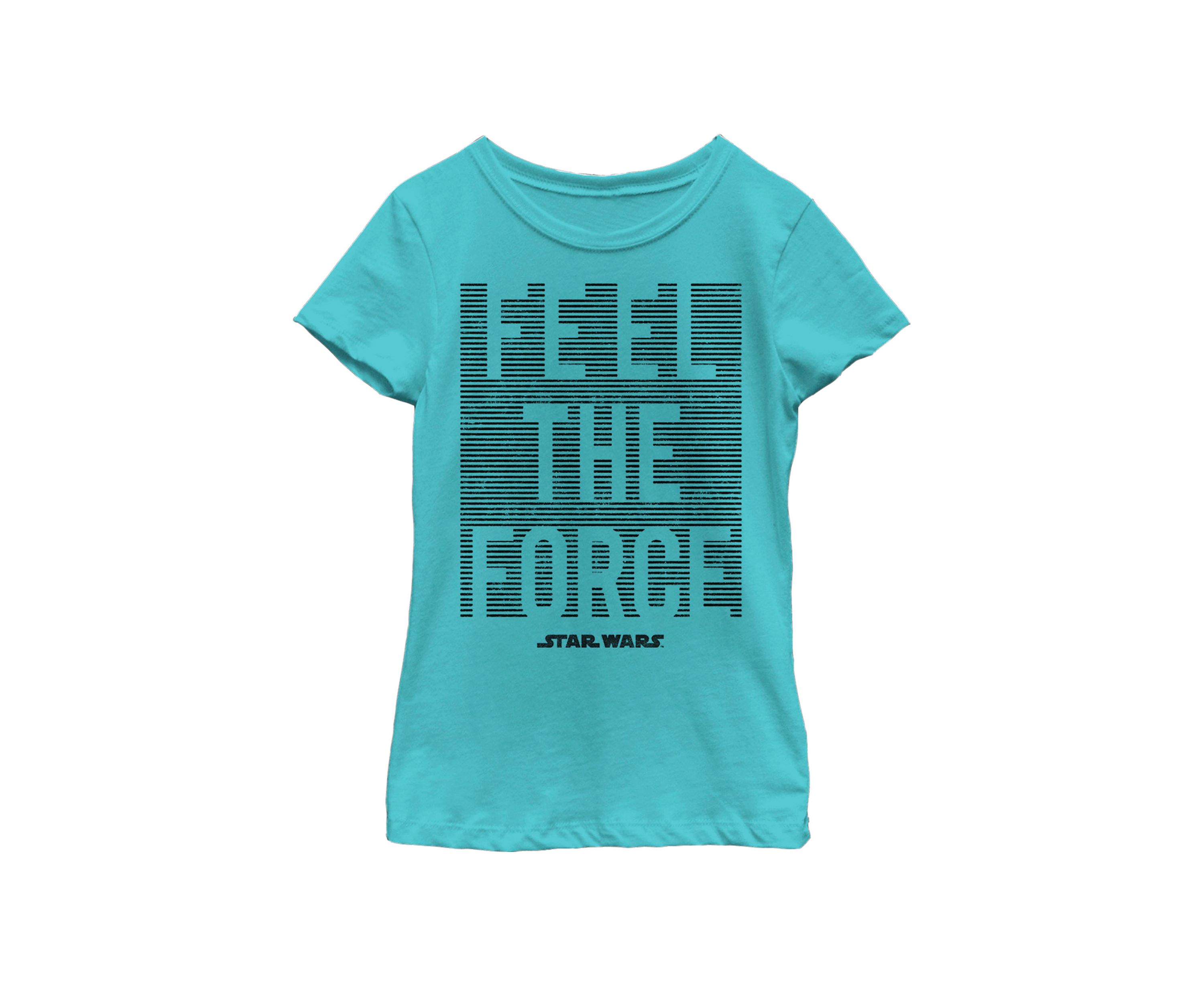 Girls 7-16 Last Jedi Force Feels Lines Stamp Short Sleeve Graphic T-Shirt