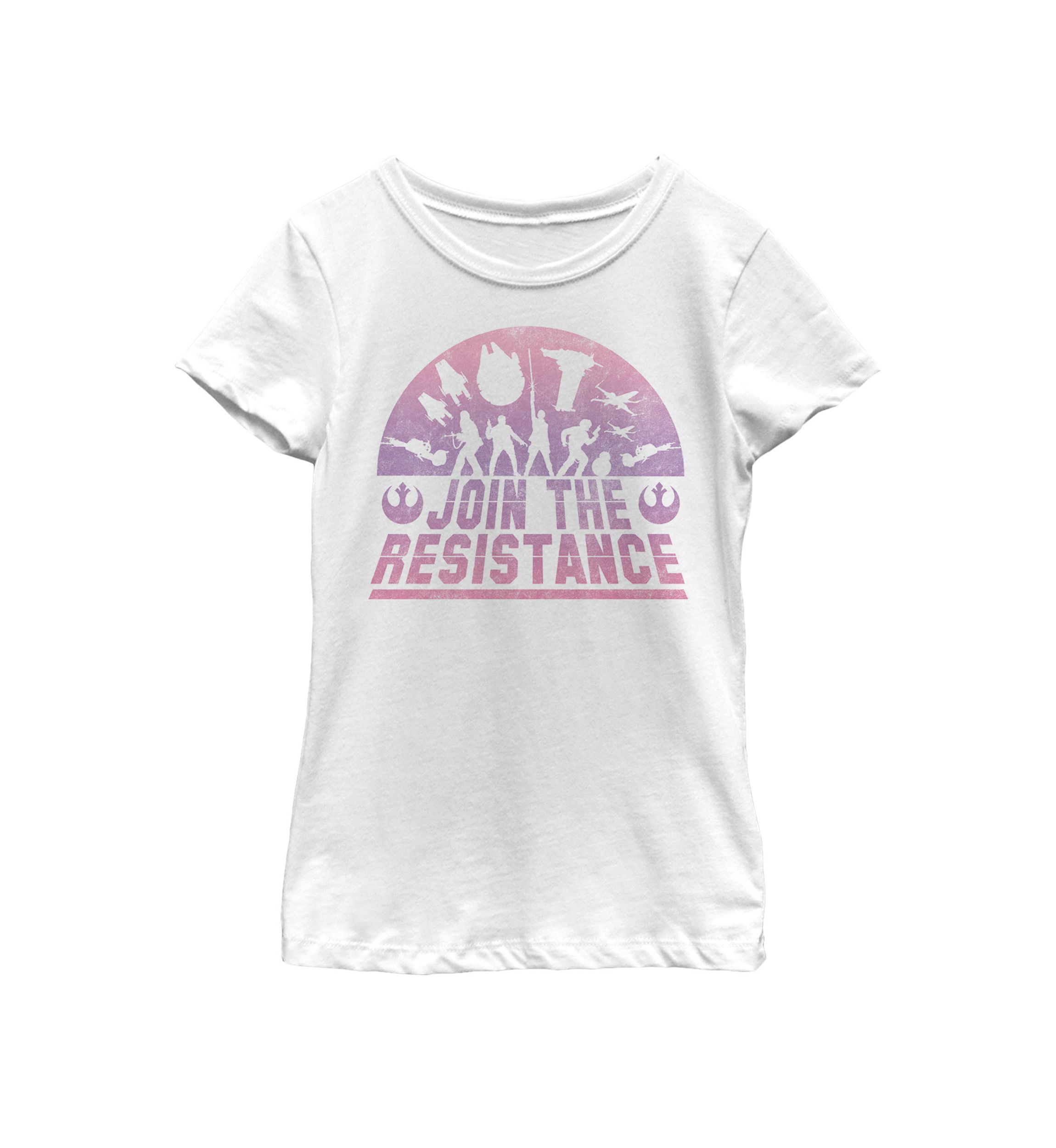 Girls 7-16 Last Jedi Silhouette Join the Resistance Short Sleeve Graphic T-Shirt