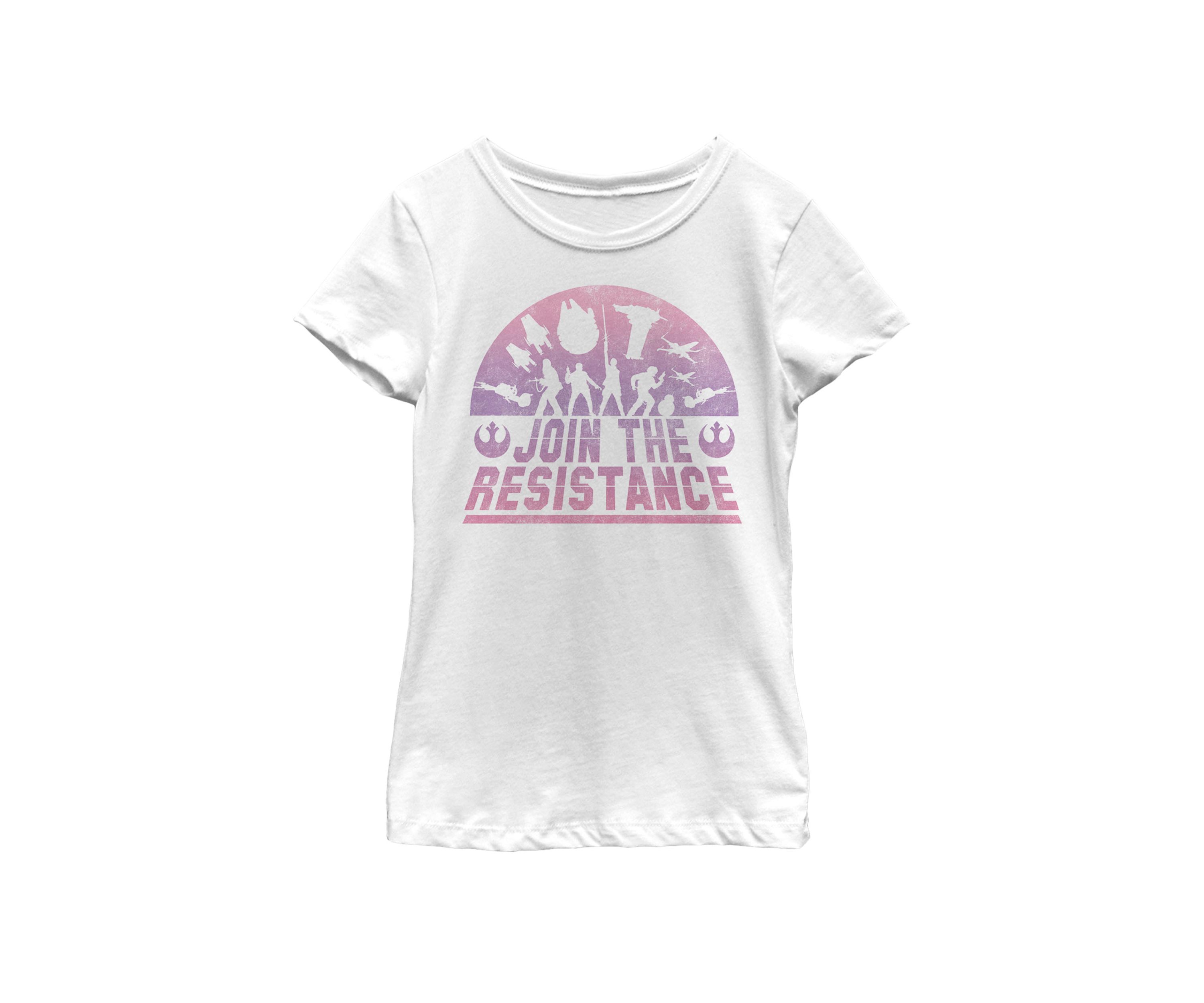 Girls 7-16 Last Jedi Silhouette Join the Resistance Short Sleeve Graphic T-Shirt