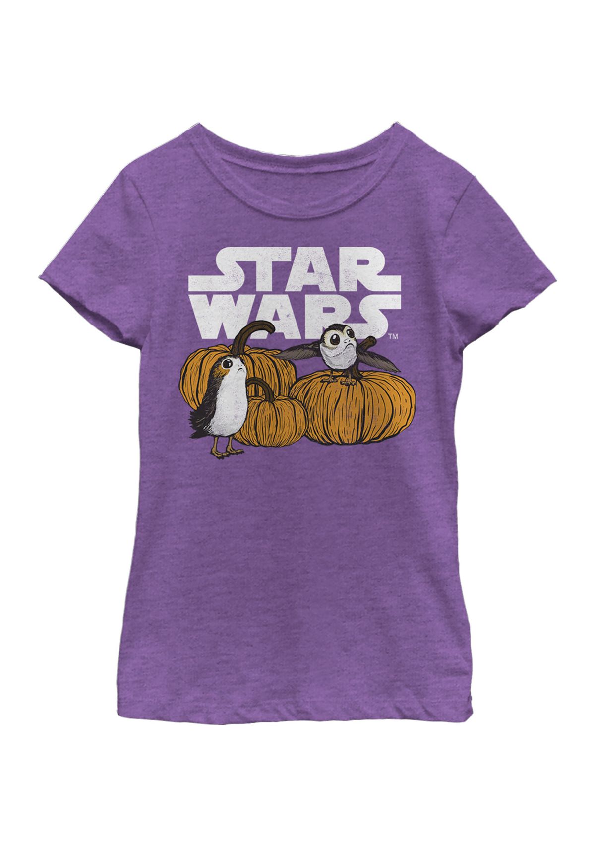  Girls 4-6x Pumpkin Patch Porg T-Shirt 
