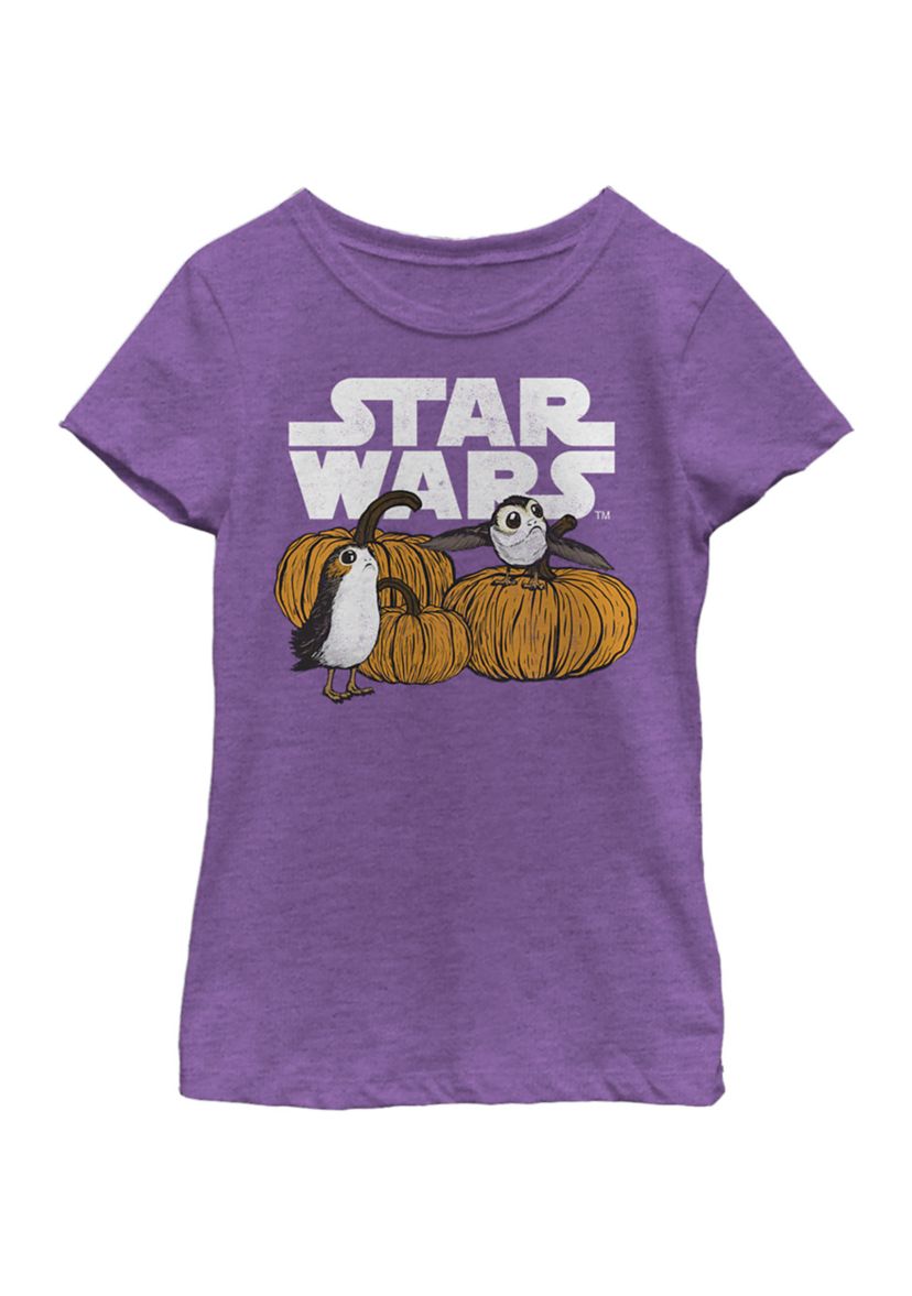  Girls 4-6x Pumpkin Patch Porg T-Shirt 