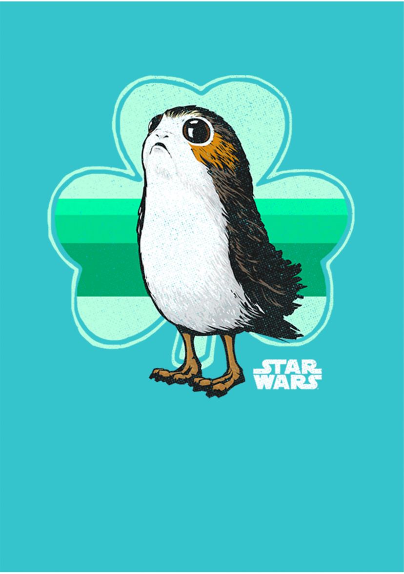Girls 46x Star Wars Porg Clover Graphic Top