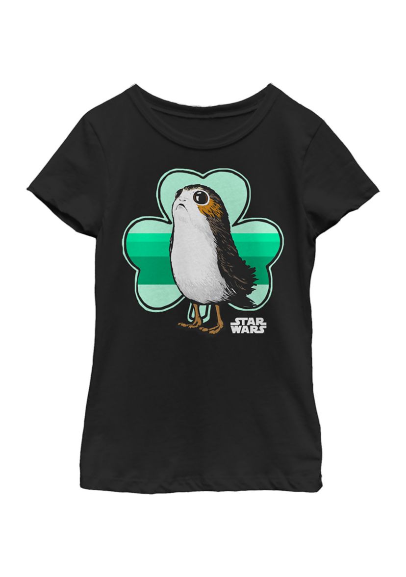 Girls 46x Star Wars Porg Clover Graphic Top