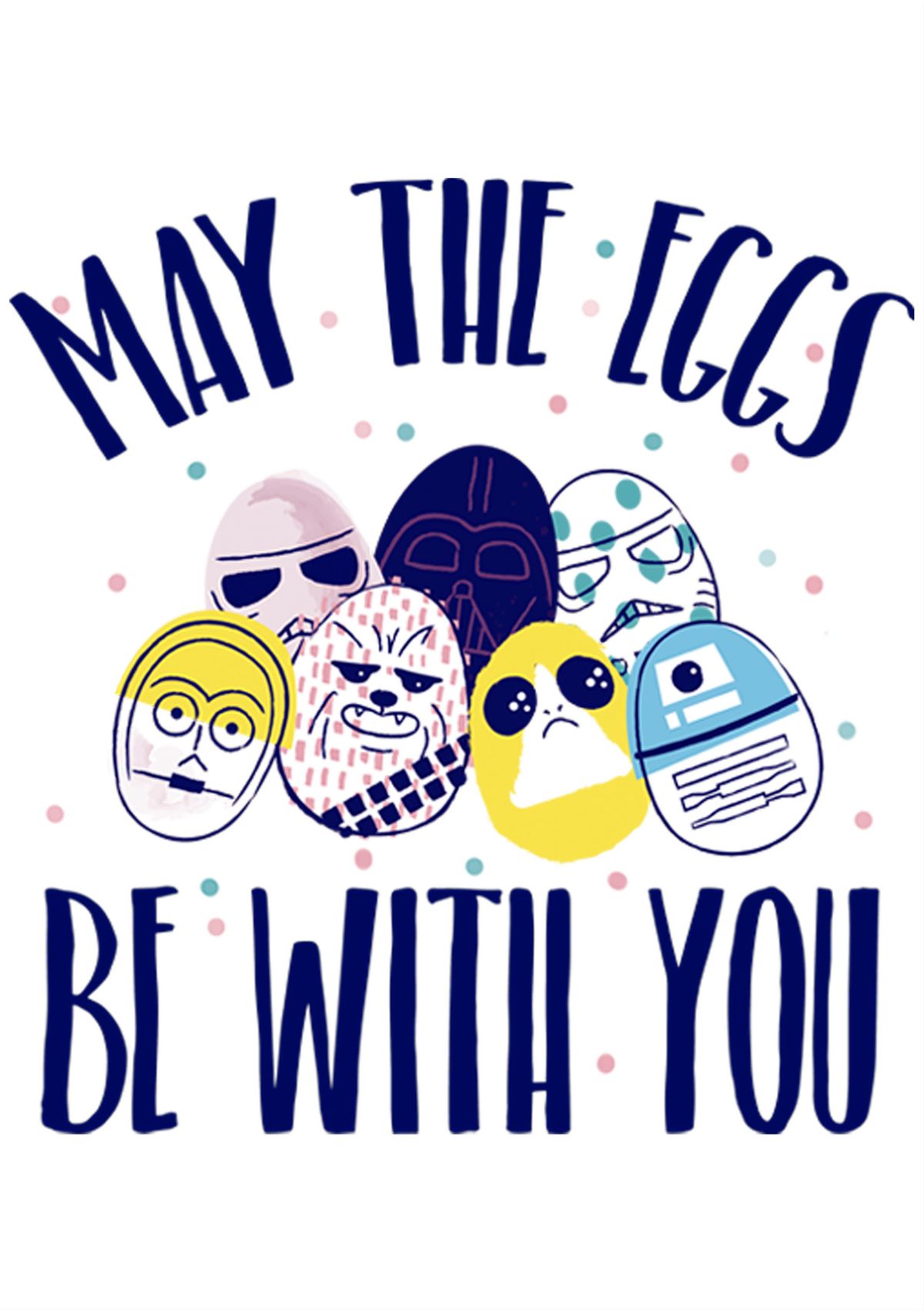 Girls 4-6x Eggs Be With You Graphic T-Shirt