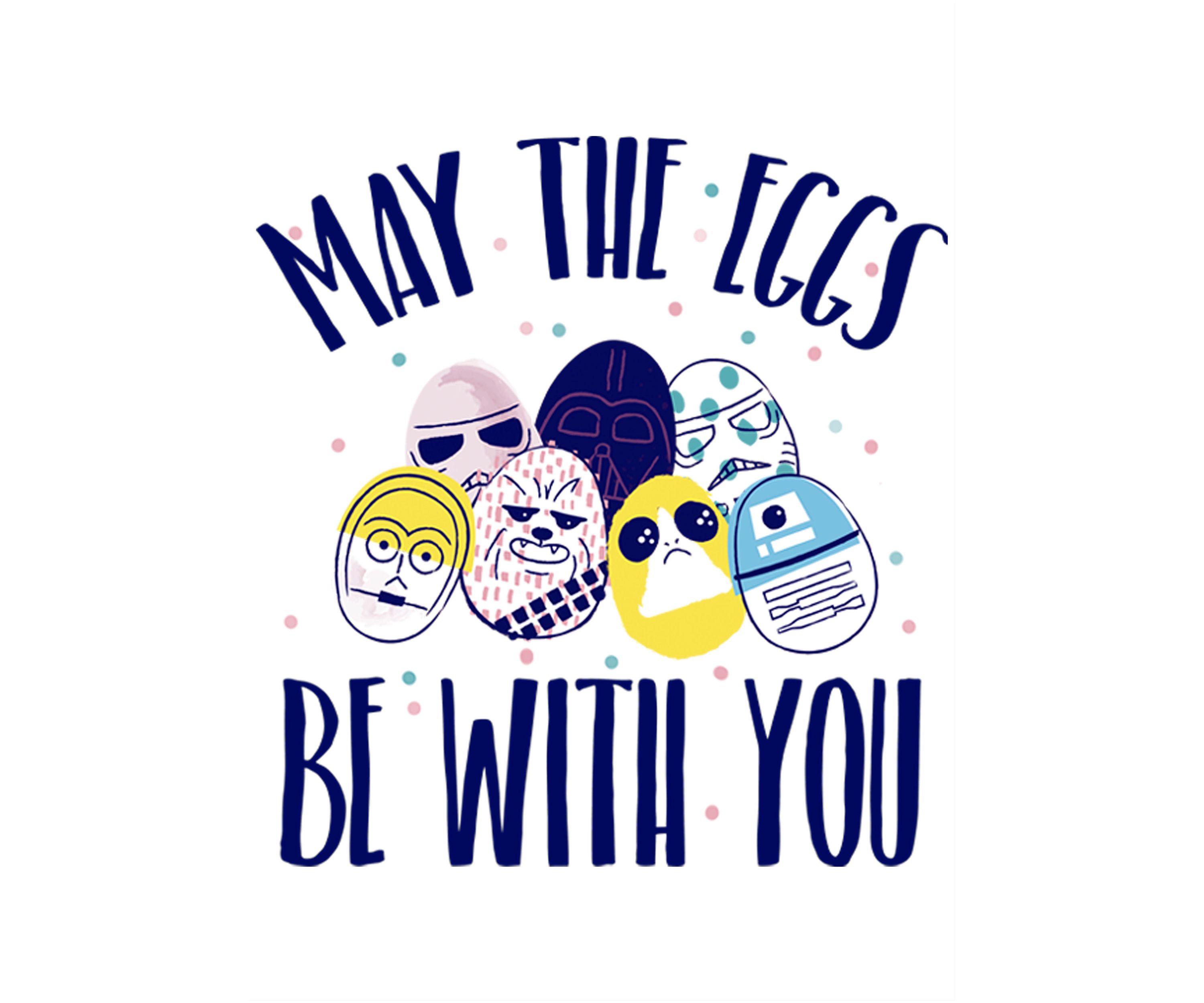 Girls 4-6x Eggs Be With You Graphic T-Shirt